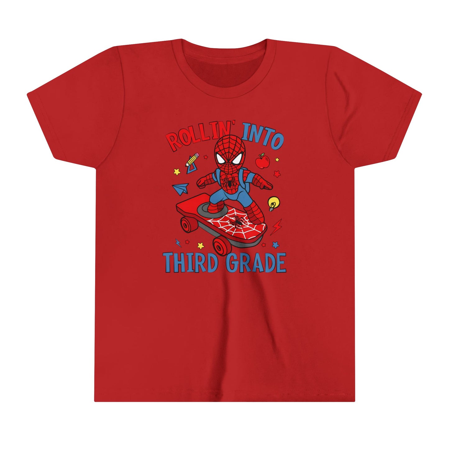 Rollin' Into 3rd Grade Youth Short Sleeve Tee