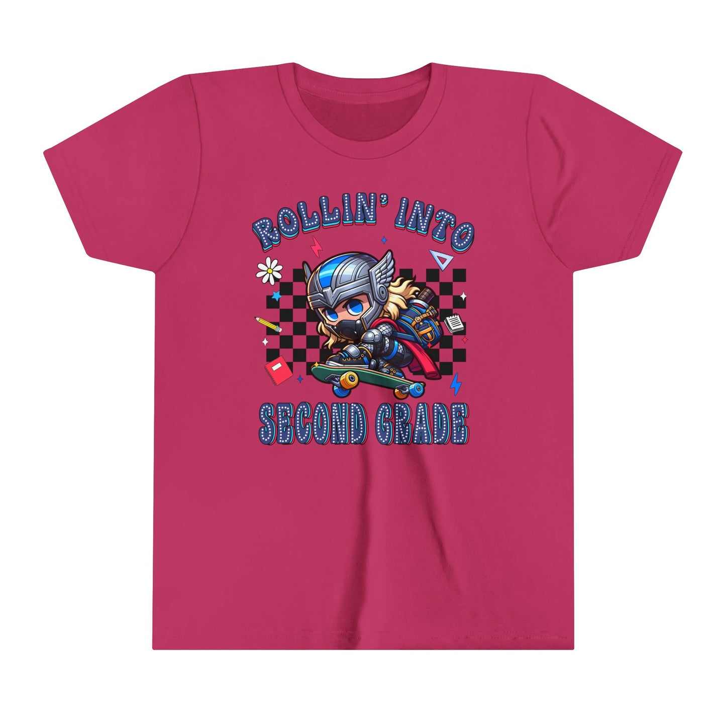 THOR - Rollin' Into 2nd Grade Youth Short Sleeve Tee