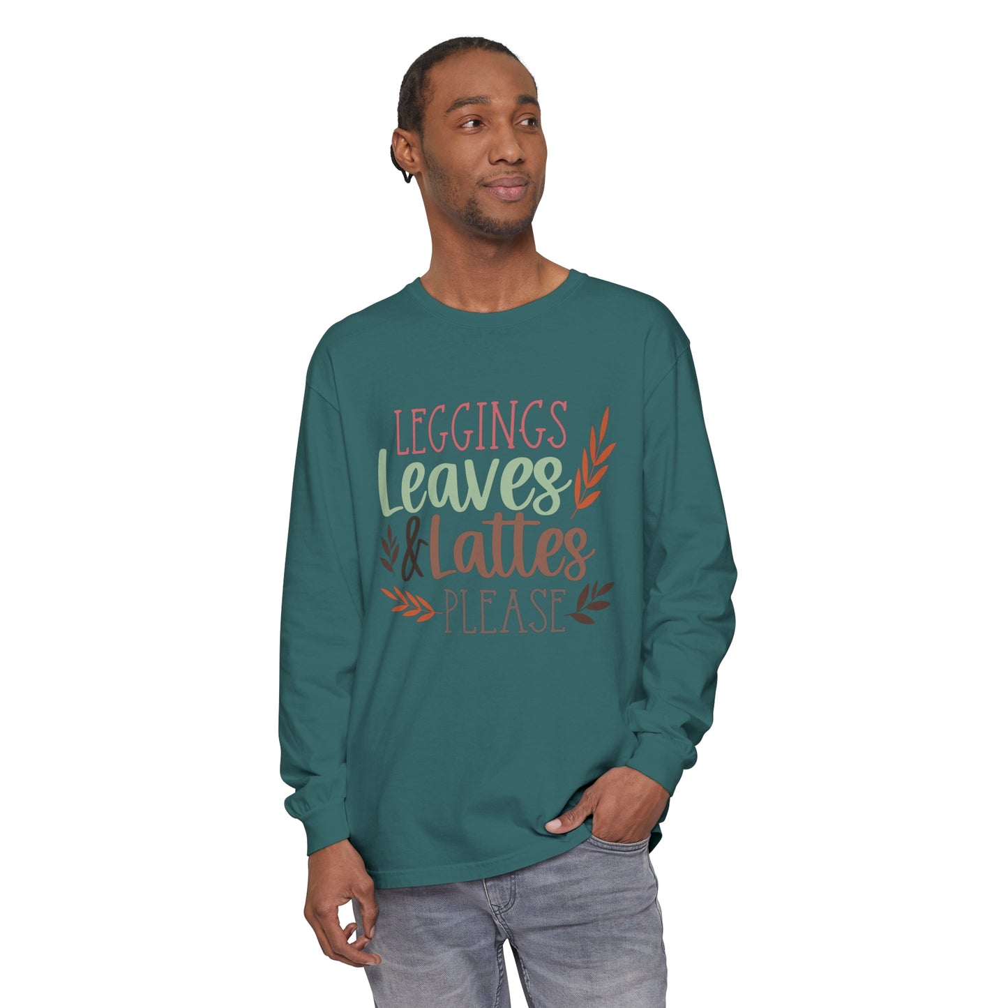 Leggings, Leaves & Lattes Please Long Sleeve T-Shirt