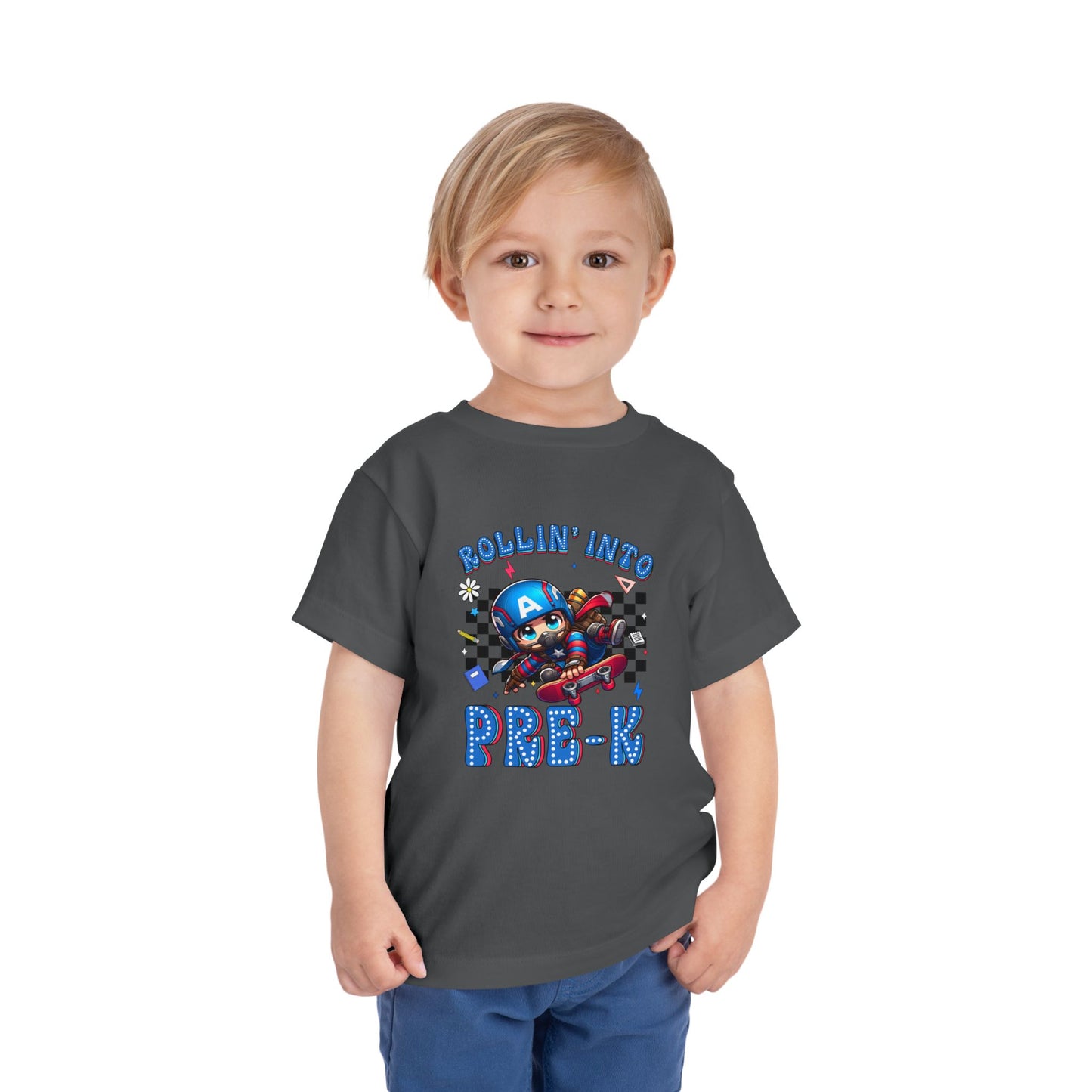 CAPTAIN AMERICA - Rollin' Into Pre-K Toddler Short Sleeve Tee