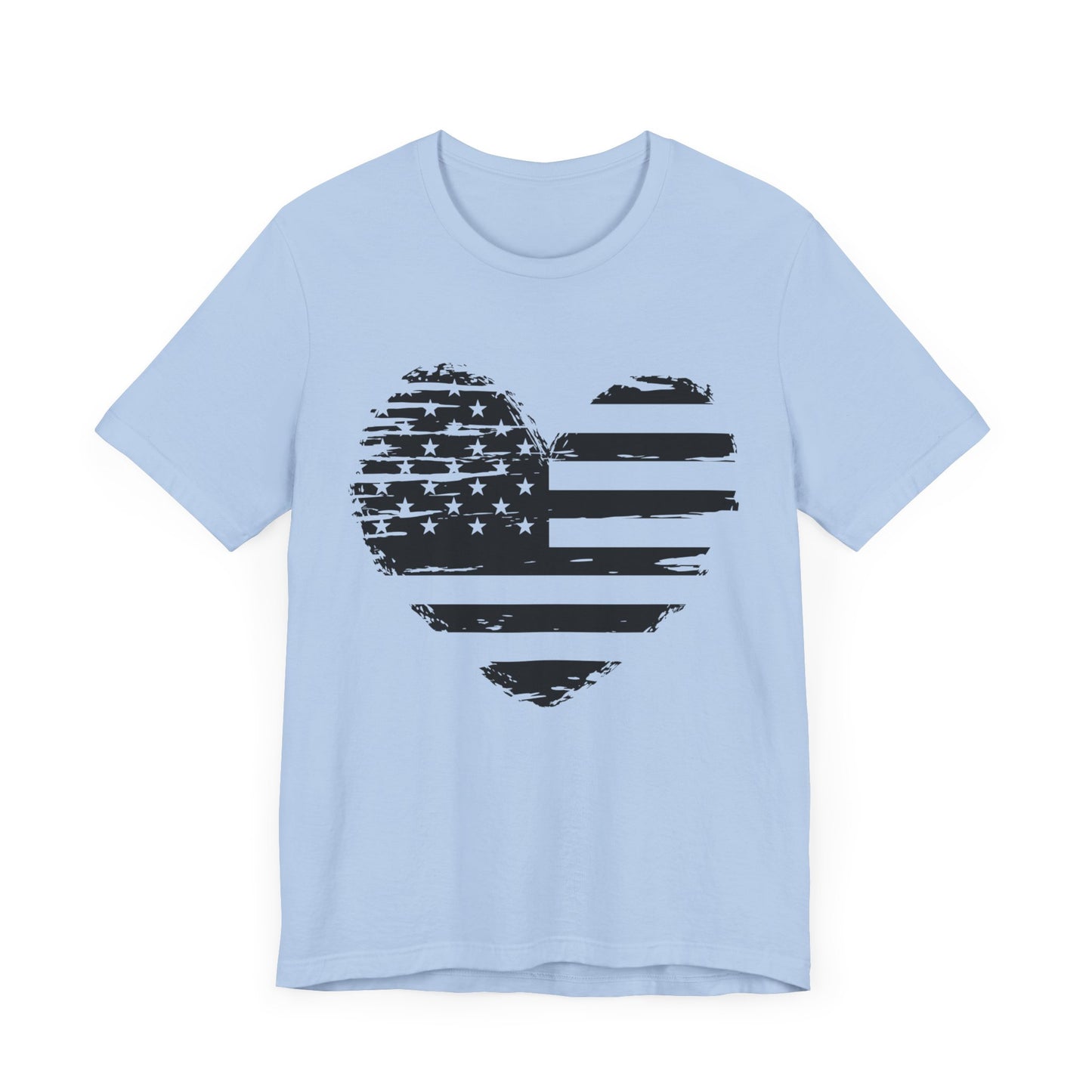 Heart flag Jersey Short Sleeve Tee