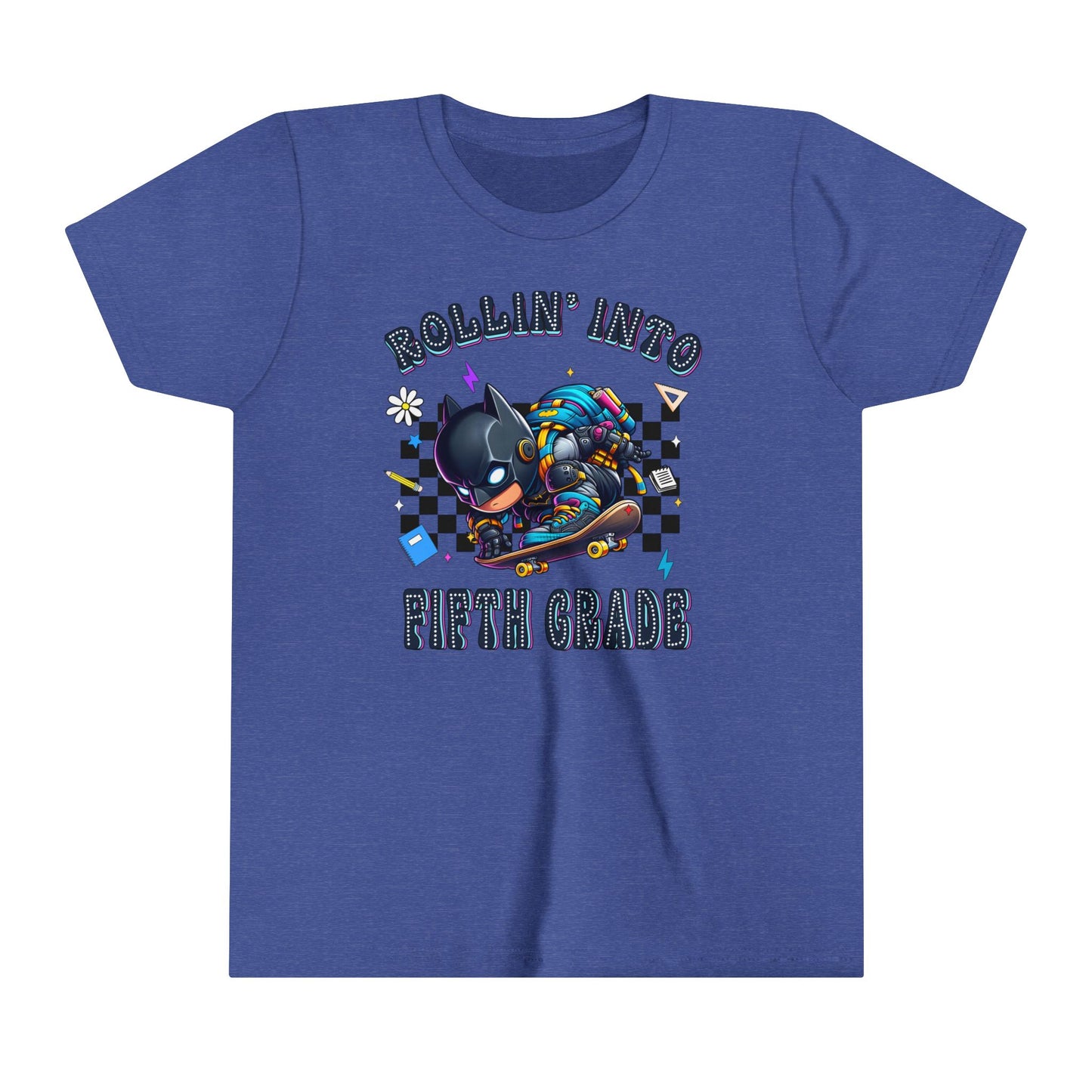 BATMAN - Rollin' Into 5th Grade Youth Short Sleeve Tee