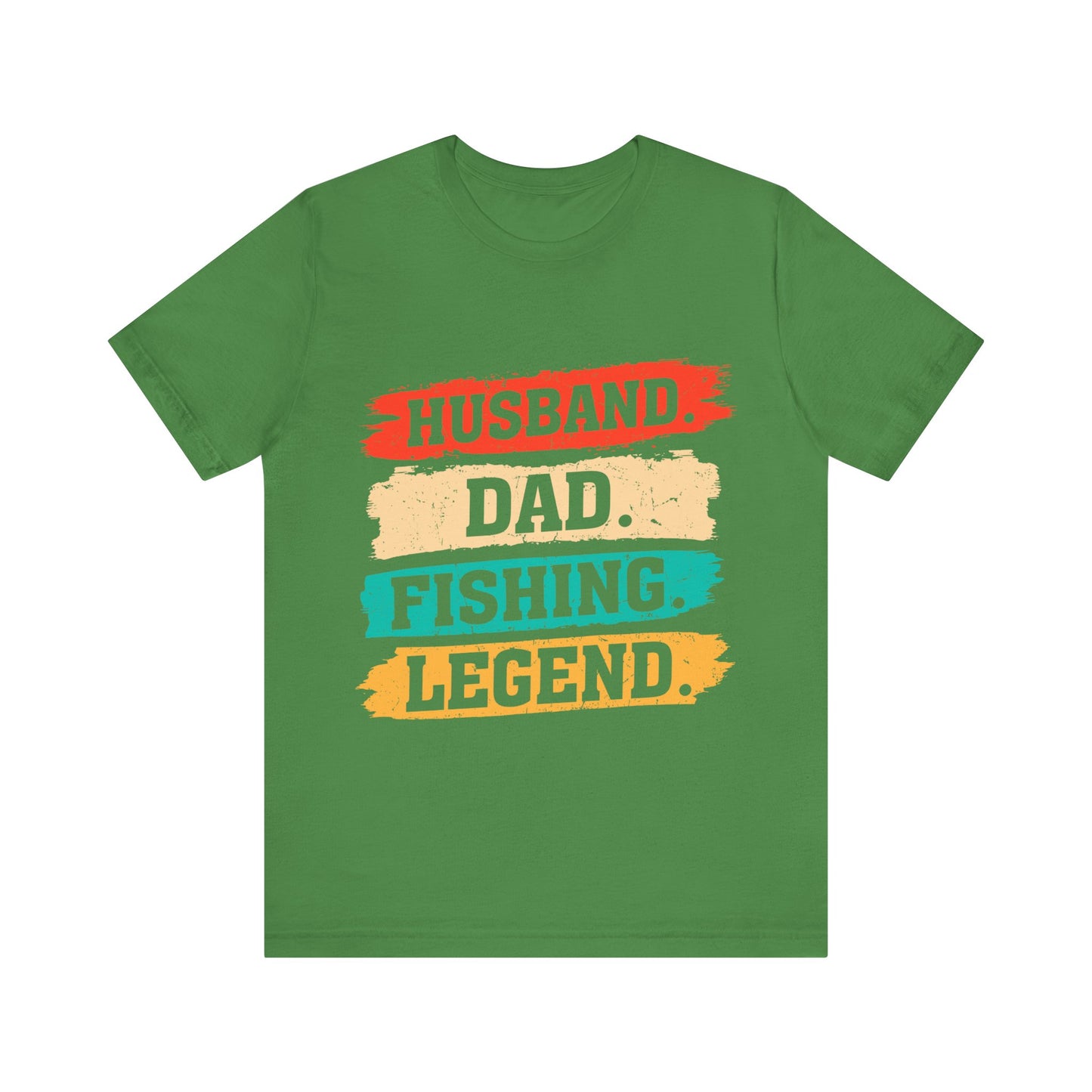 Husband Dad Fishing Legend Jersey Short Sleeve Tee