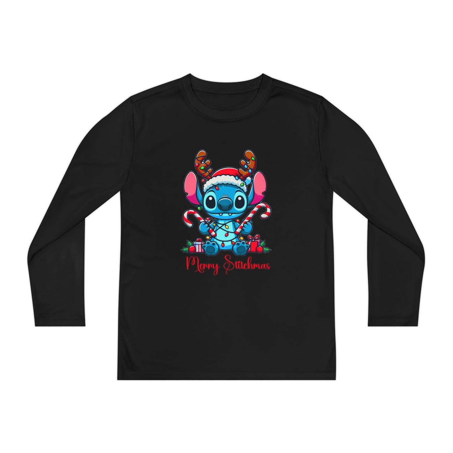 Merry Stitchmas Youth Long Sleeve Competitor Tee