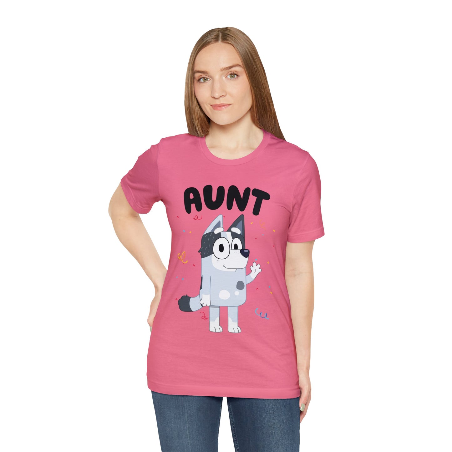 Aunt Bluey Birthday short sleeve Tshirt