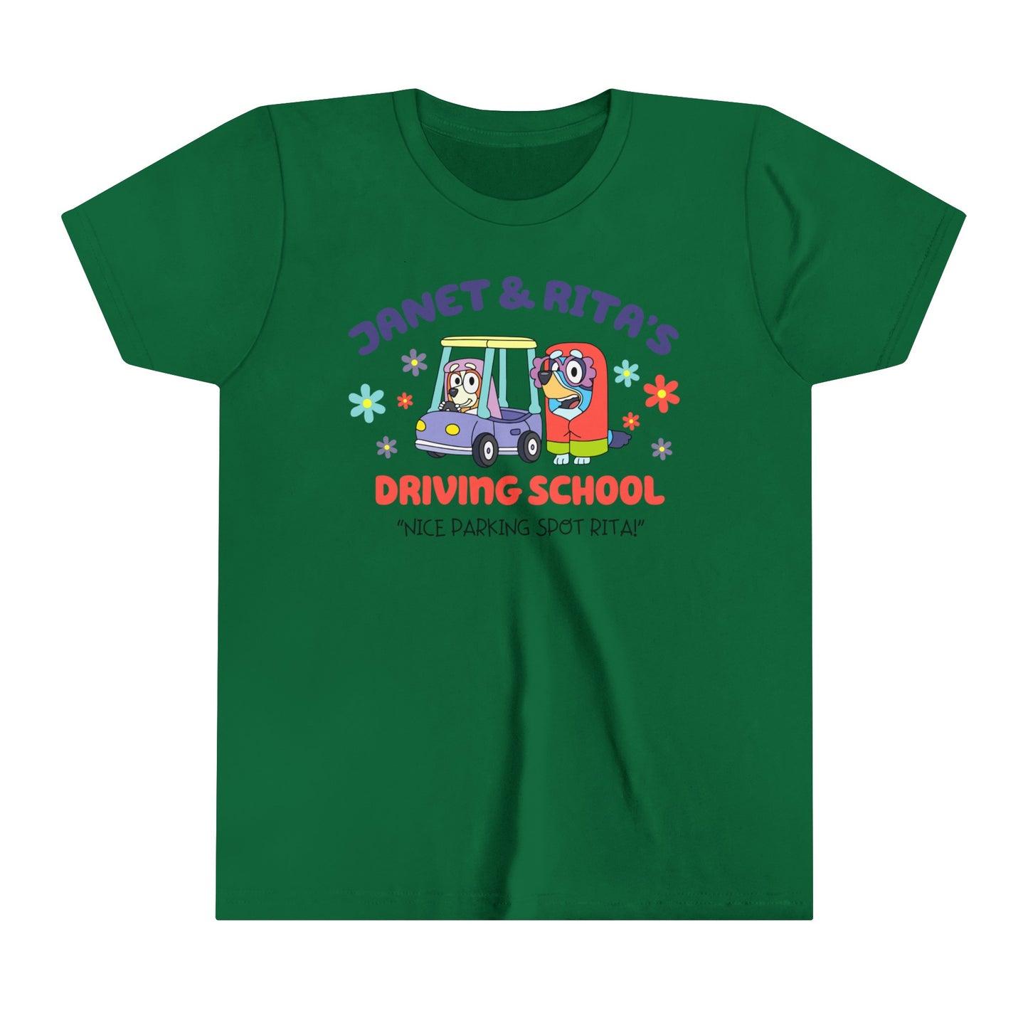 Janet and Rita's Driving School Youth Short Sleeve Tshirt