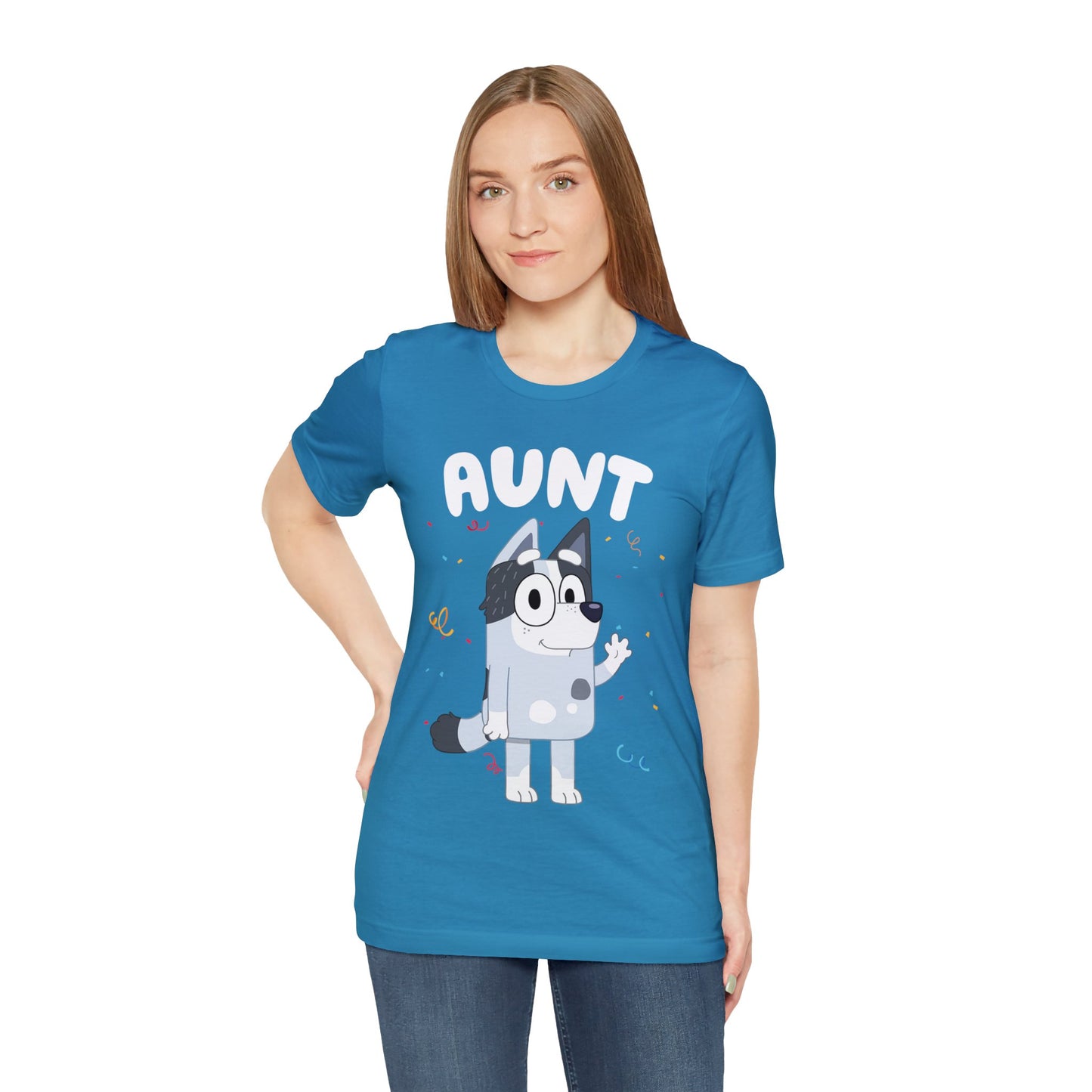 Aunt Bluey Birthday short sleeve Tshirt
