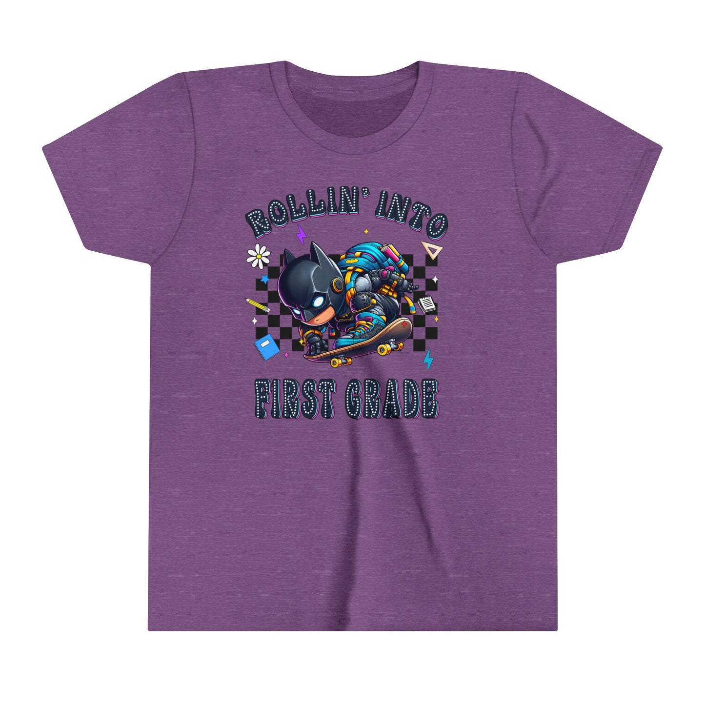 BATMAN - Rollin' Into 1st Grade Youth Short Sleeve Tee