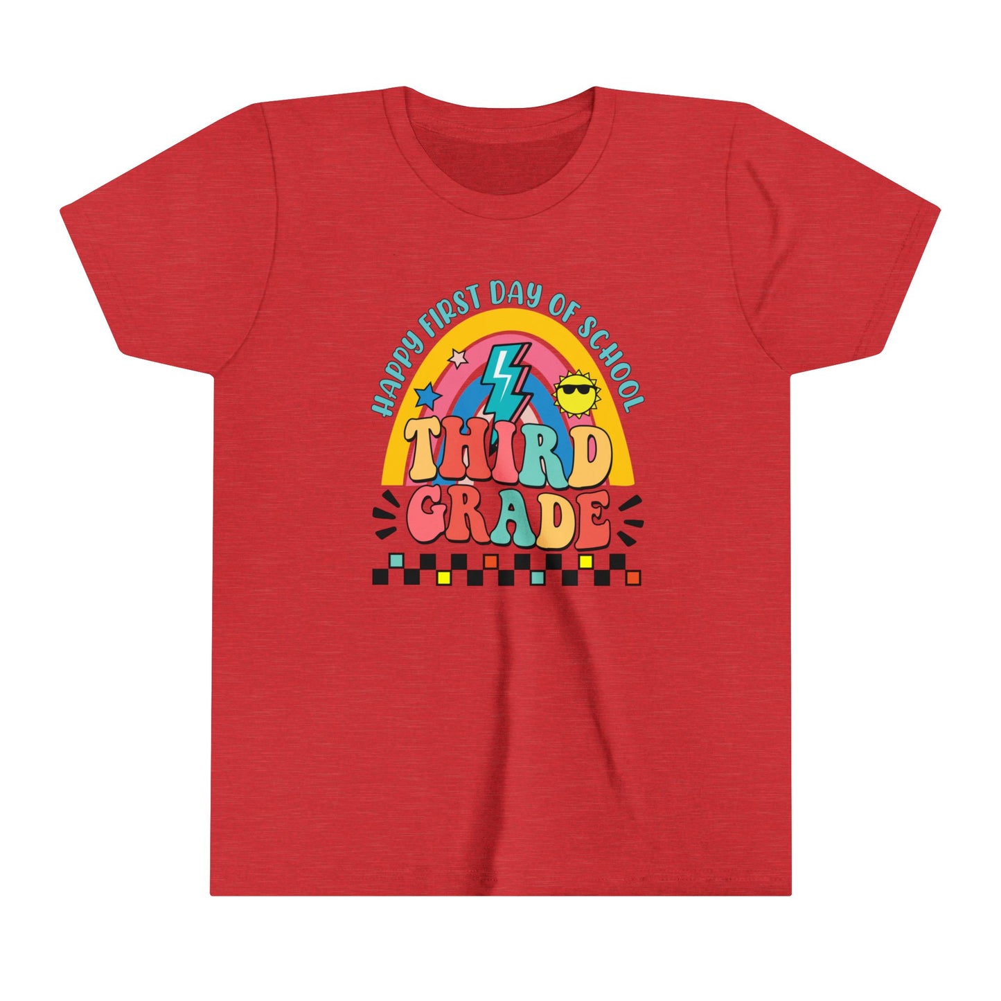 Happy First Day of School - 3rd Grade Youth Short Sleeve Tee