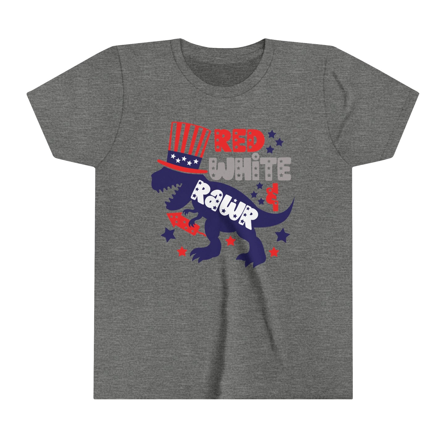 Red White & Rawr Youth Short Sleeve Tee