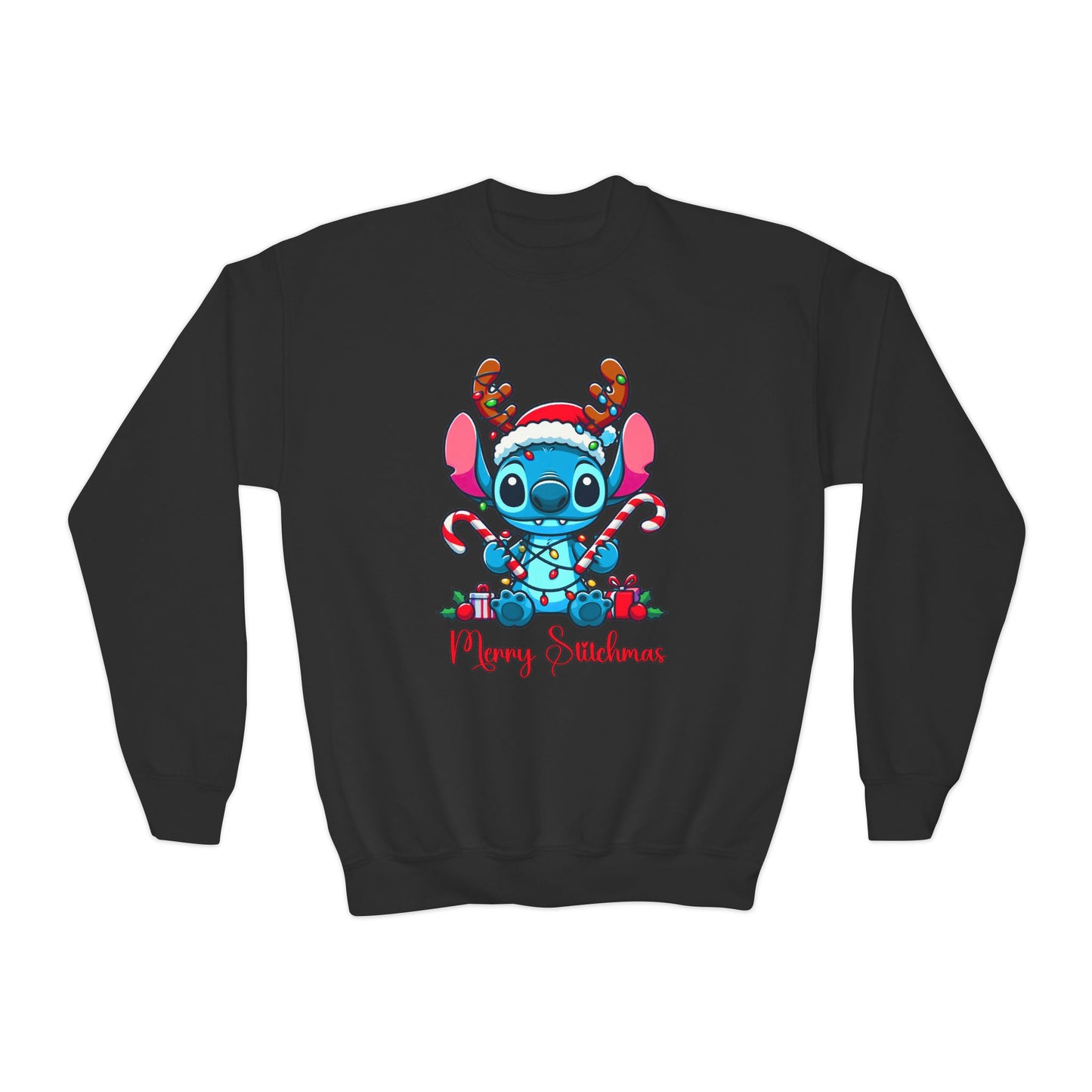 Merry Stitchmas Youth Crewneck Sweatshirt