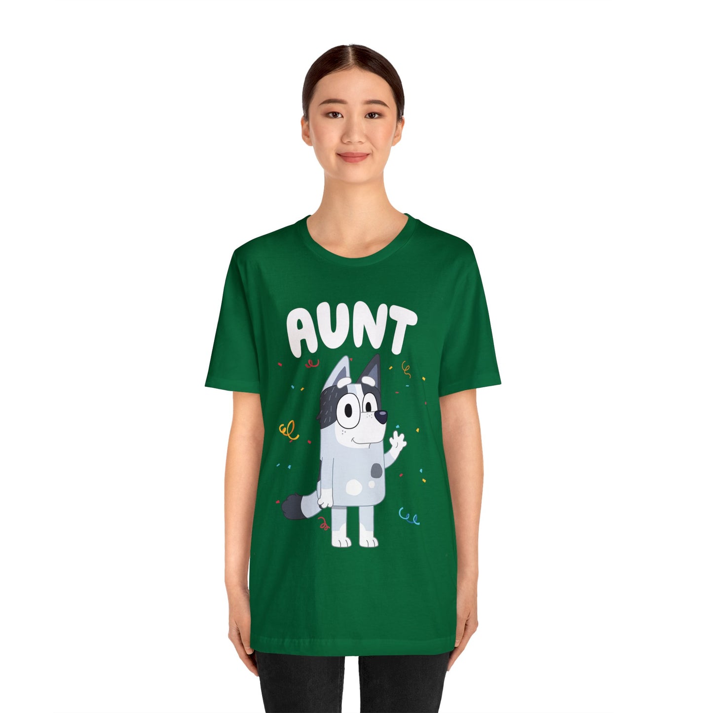 Aunt Bluey Birthday short sleeve Tshirt