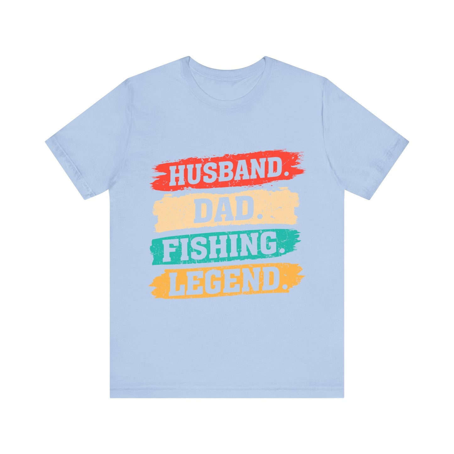 Husband Dad Fishing Legend Jersey Short Sleeve Tee