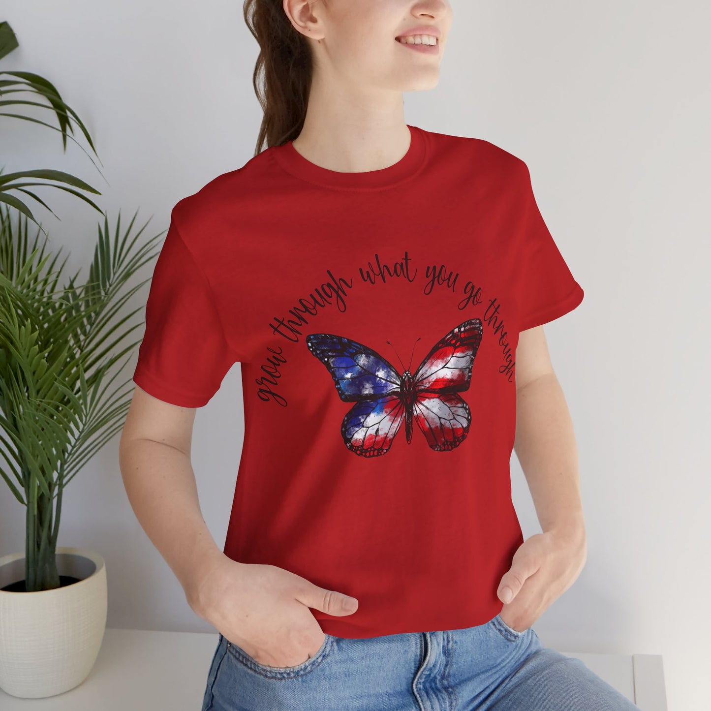 Grow Through What You Go Through Jersey Short Sleeve Tee