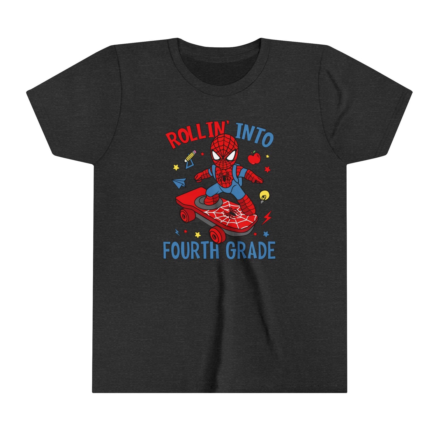 Rollin' Into 4th Grade Youth Short Sleeve Tee