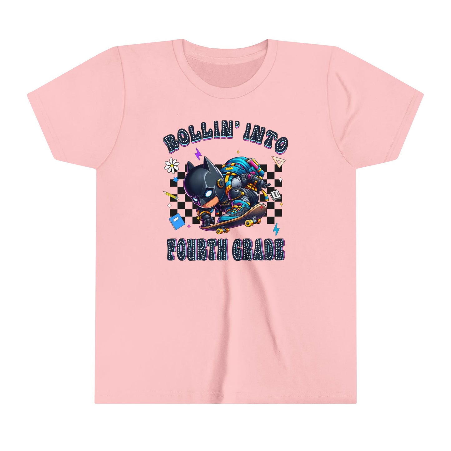 BATMAN - Rollin' Into 4th Grade Youth Short Sleeve Tee