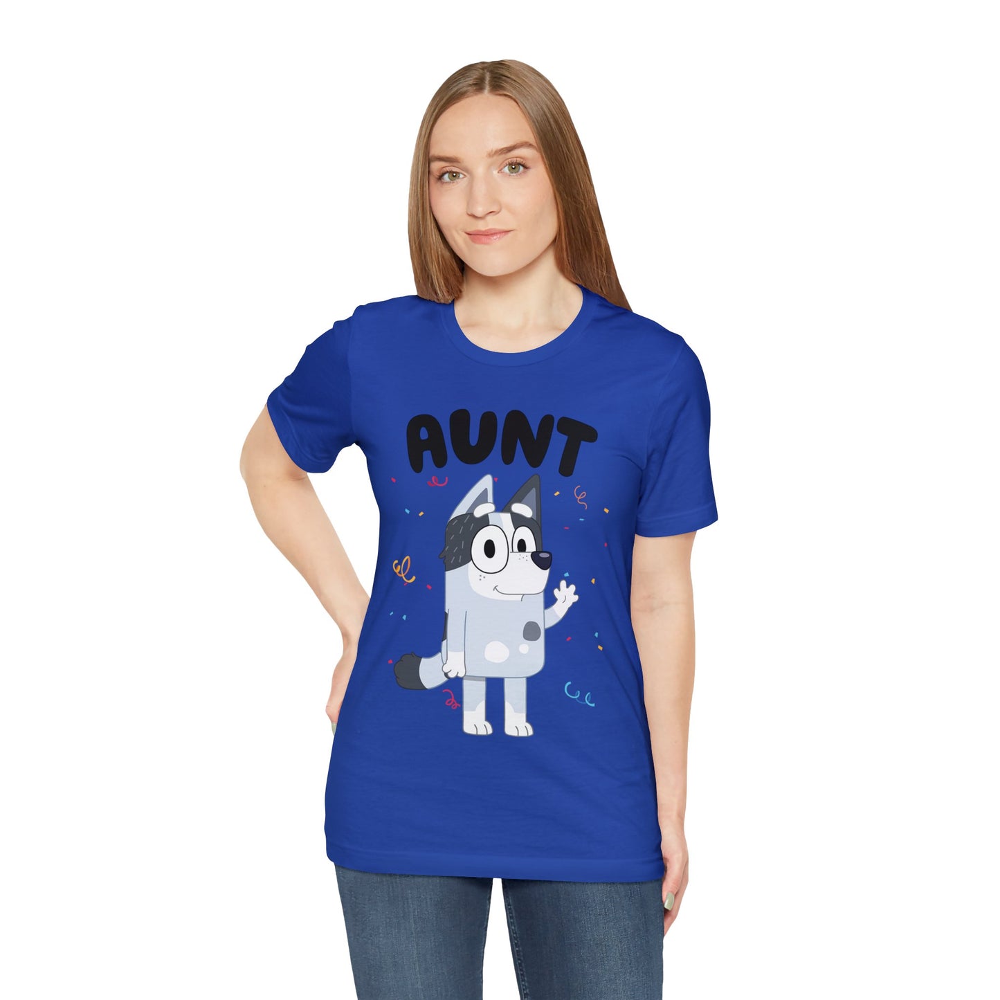 Aunt Bluey Birthday short sleeve Tshirt