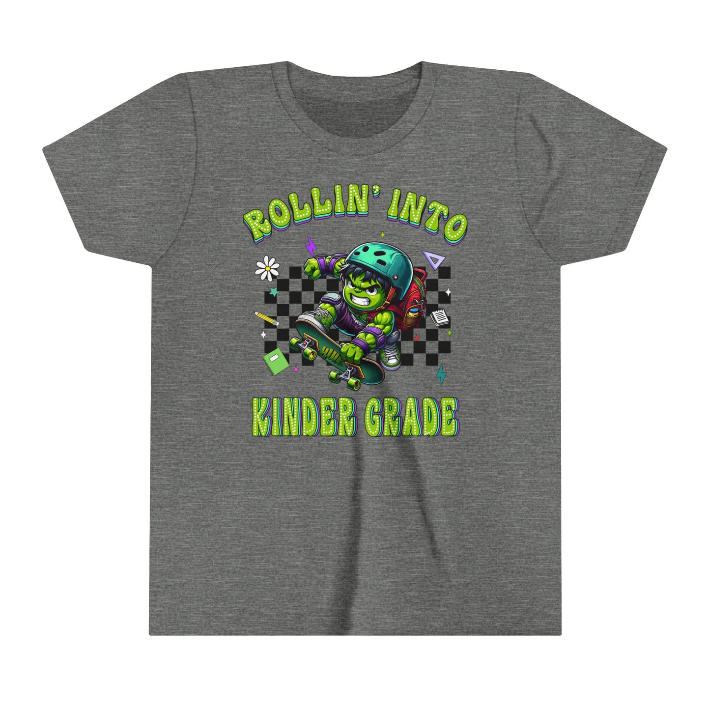 HULK - Rollin' Into Kinder Grade Youth Short Sleeve Tee