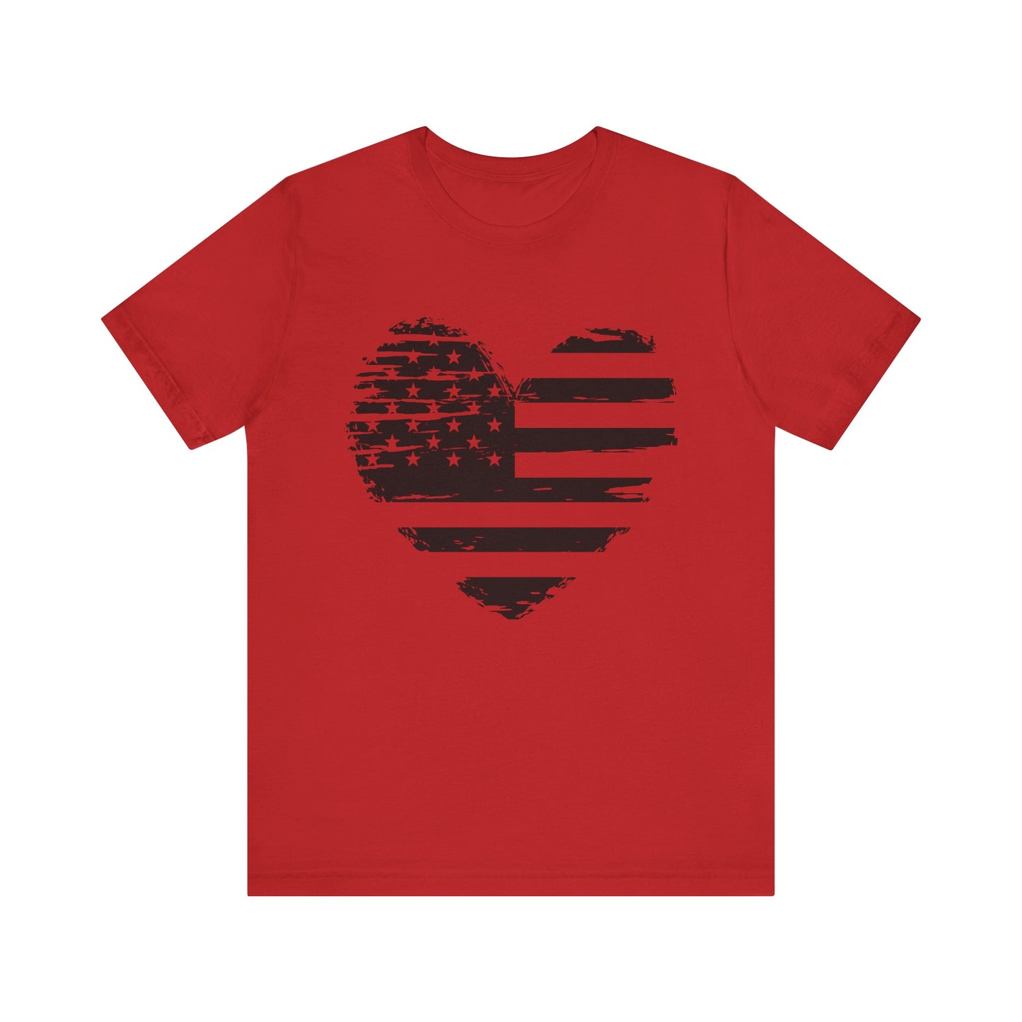 Heart flag Jersey Short Sleeve Tee