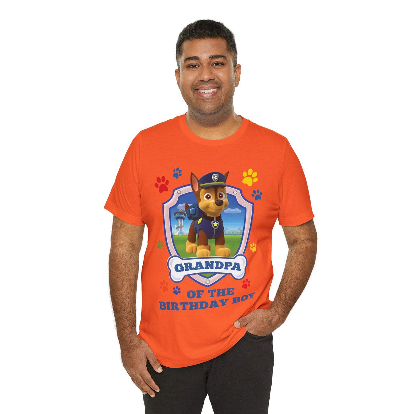 Grandpa of the Birthday Boy Jersey Short Sleeve Tee