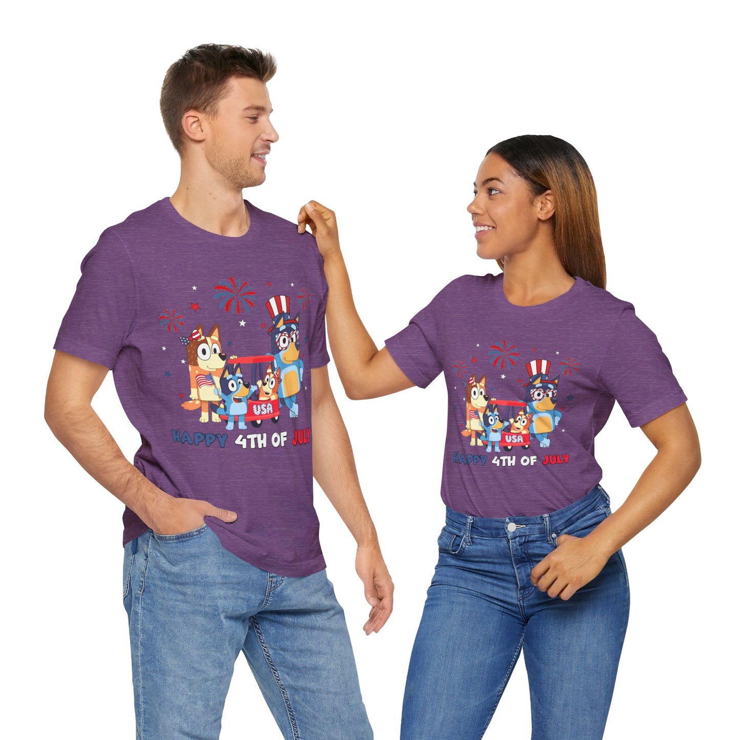Happy 4th of July Jersey Short Sleeve Tee