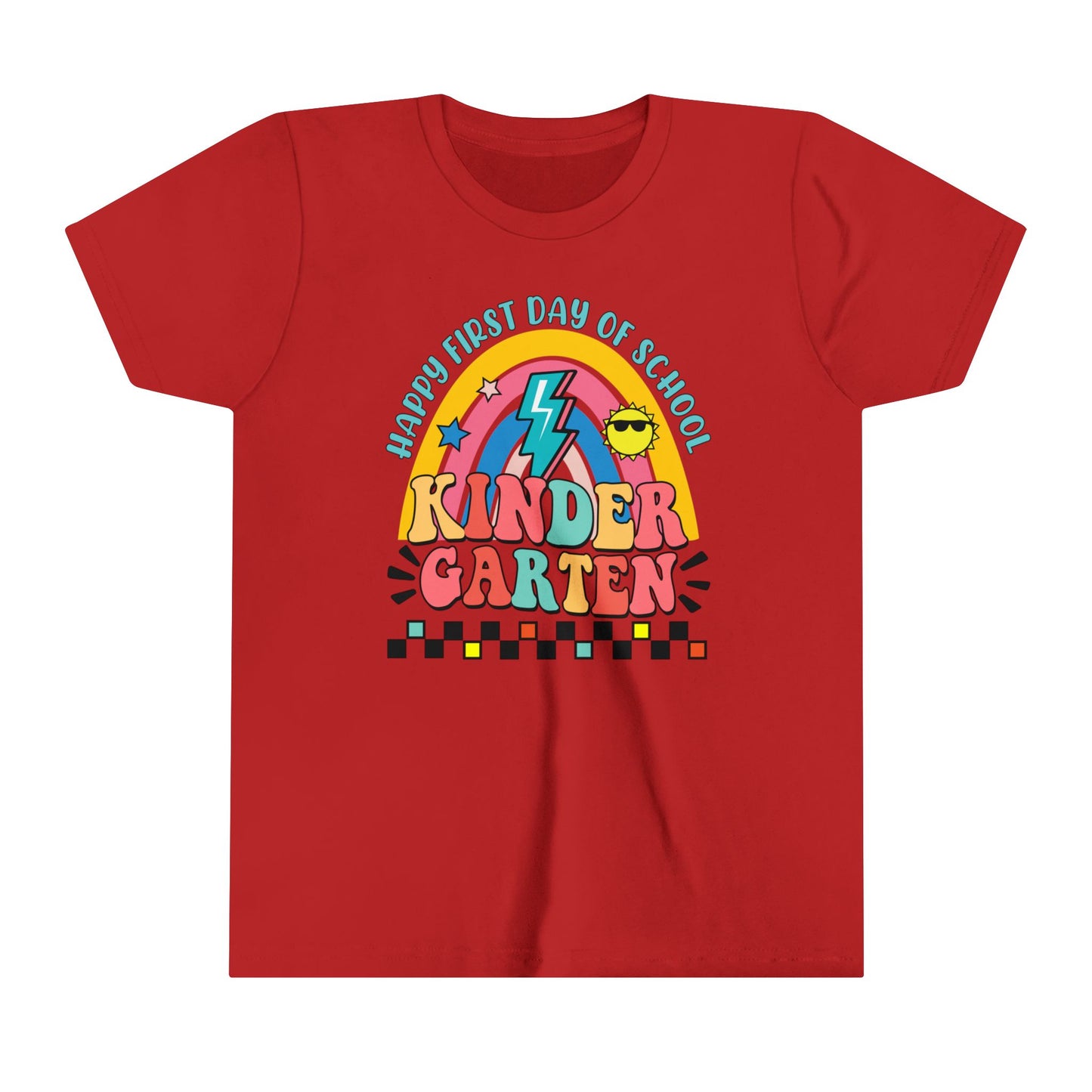 Happy First Day of School - Kindergarten Youth Short Sleeve Tee