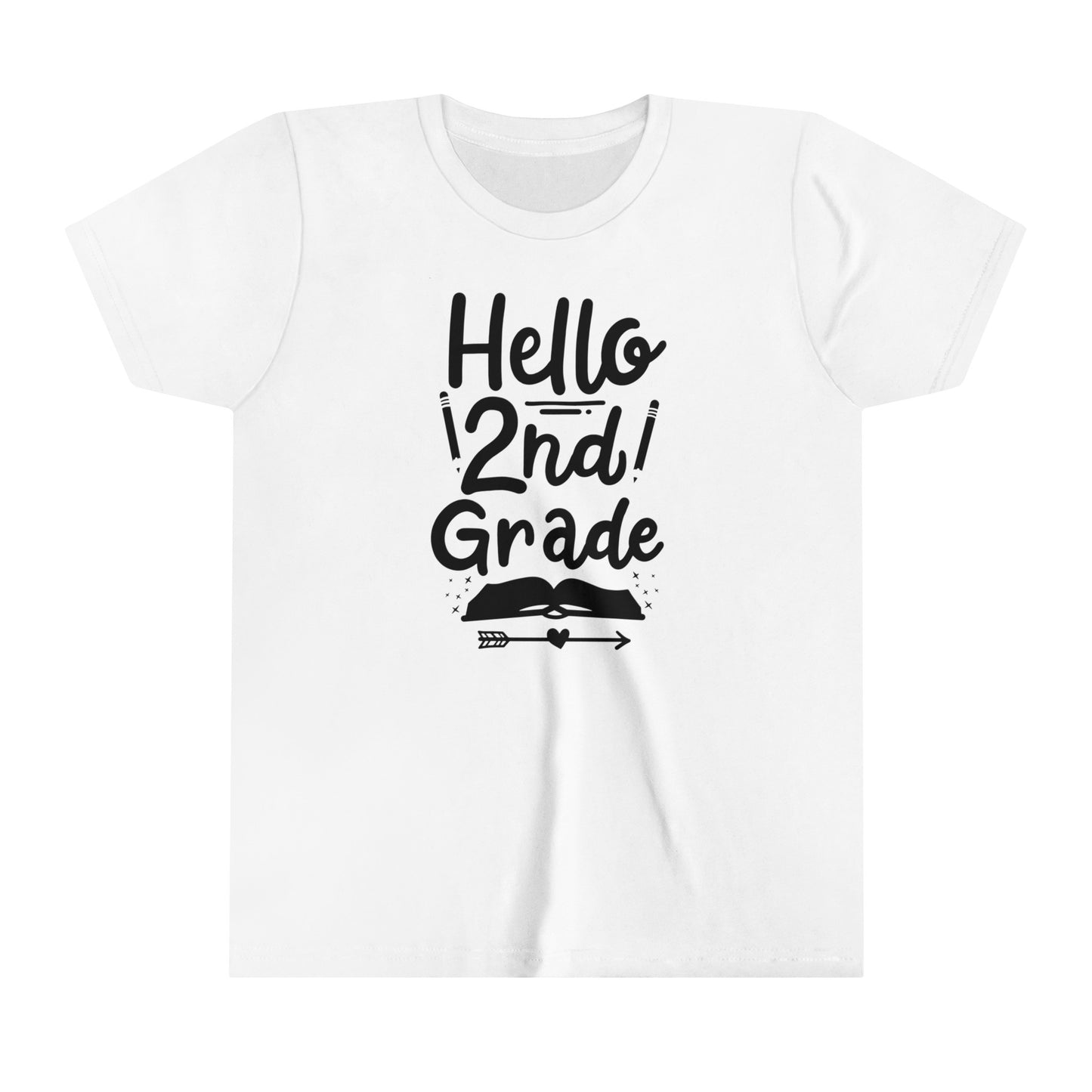 Hello 2nd Grade Youth Short Sleeve Tee