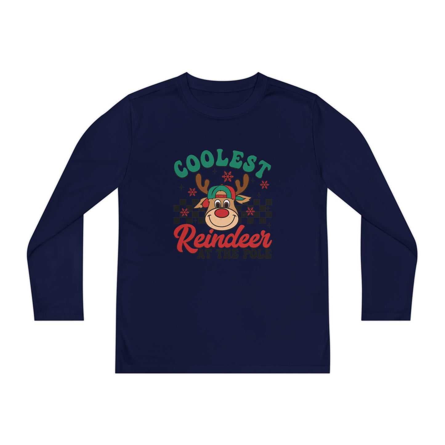 Coolest Reindeer at the Pole Youth Long Sleeve Competitor Tee
