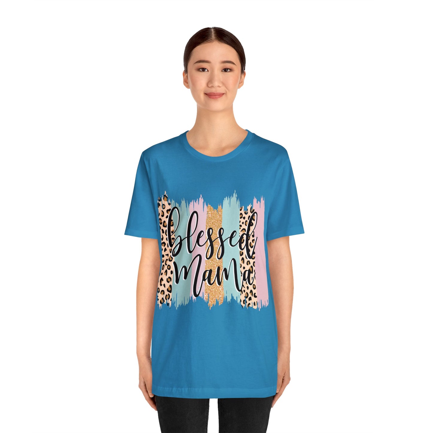 Blessed Mama Leopard short sleeve tshirt