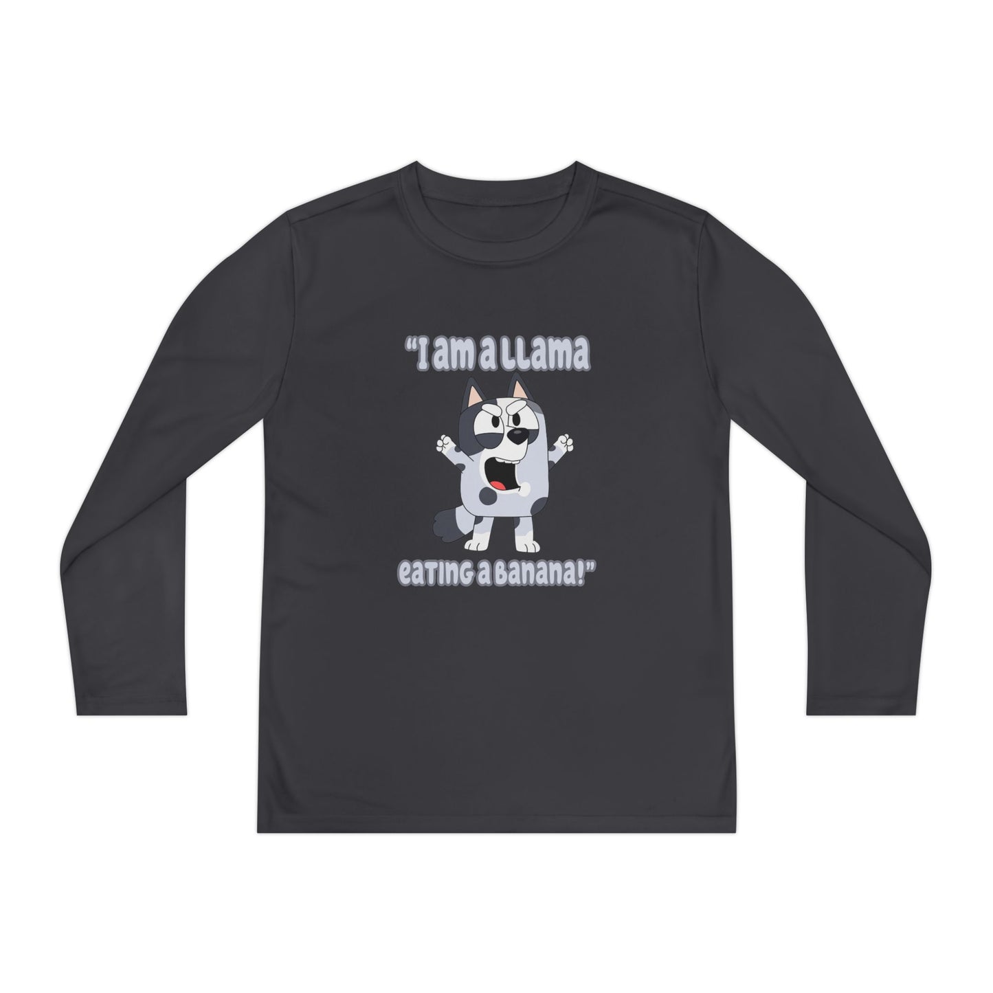 I'm a Llama eating a Banana Youth Long Sleeve Competitor Tee