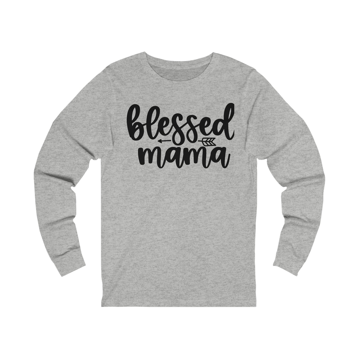 Blessed Mama print long sleeve Tshirt