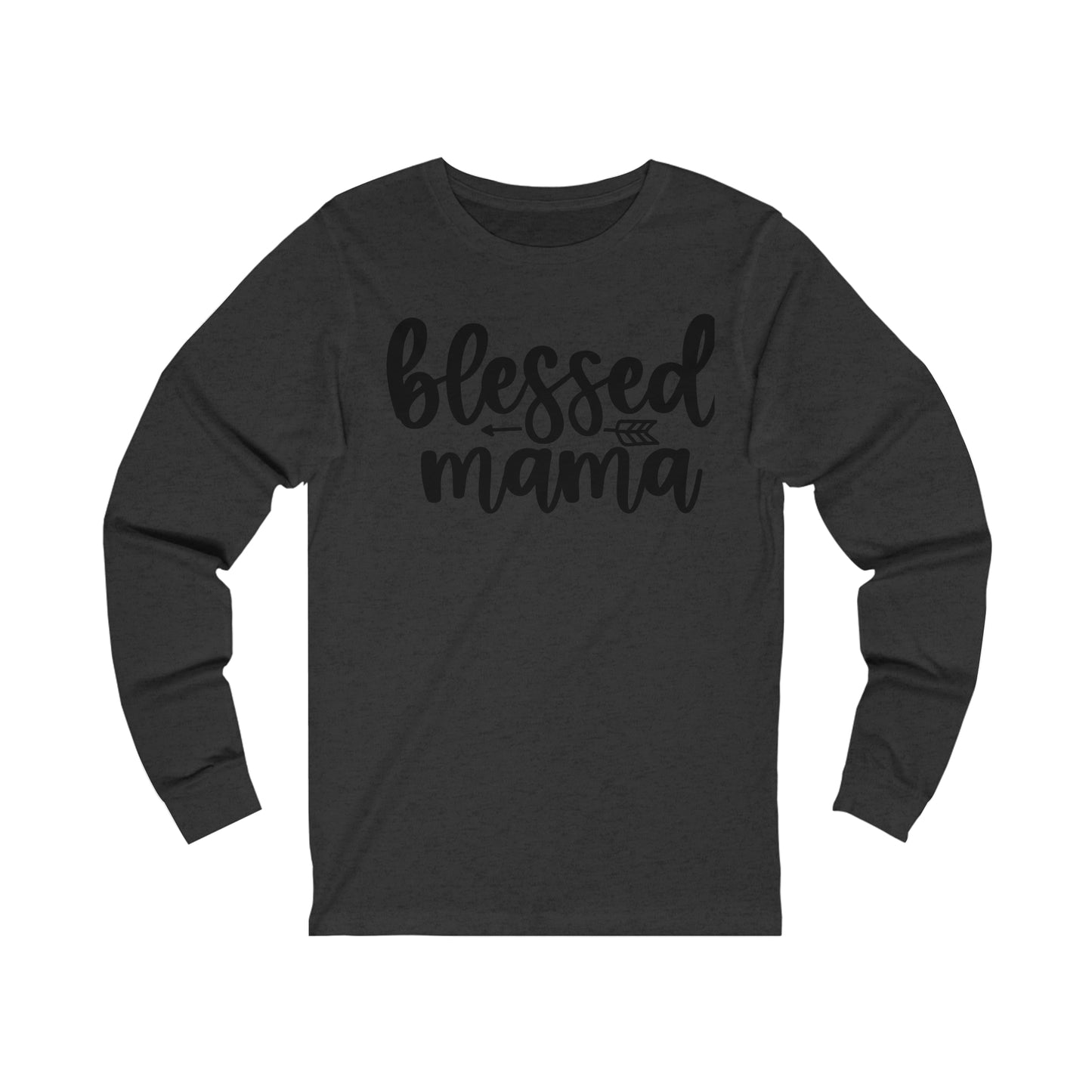 Blessed Mama print long sleeve Tshirt