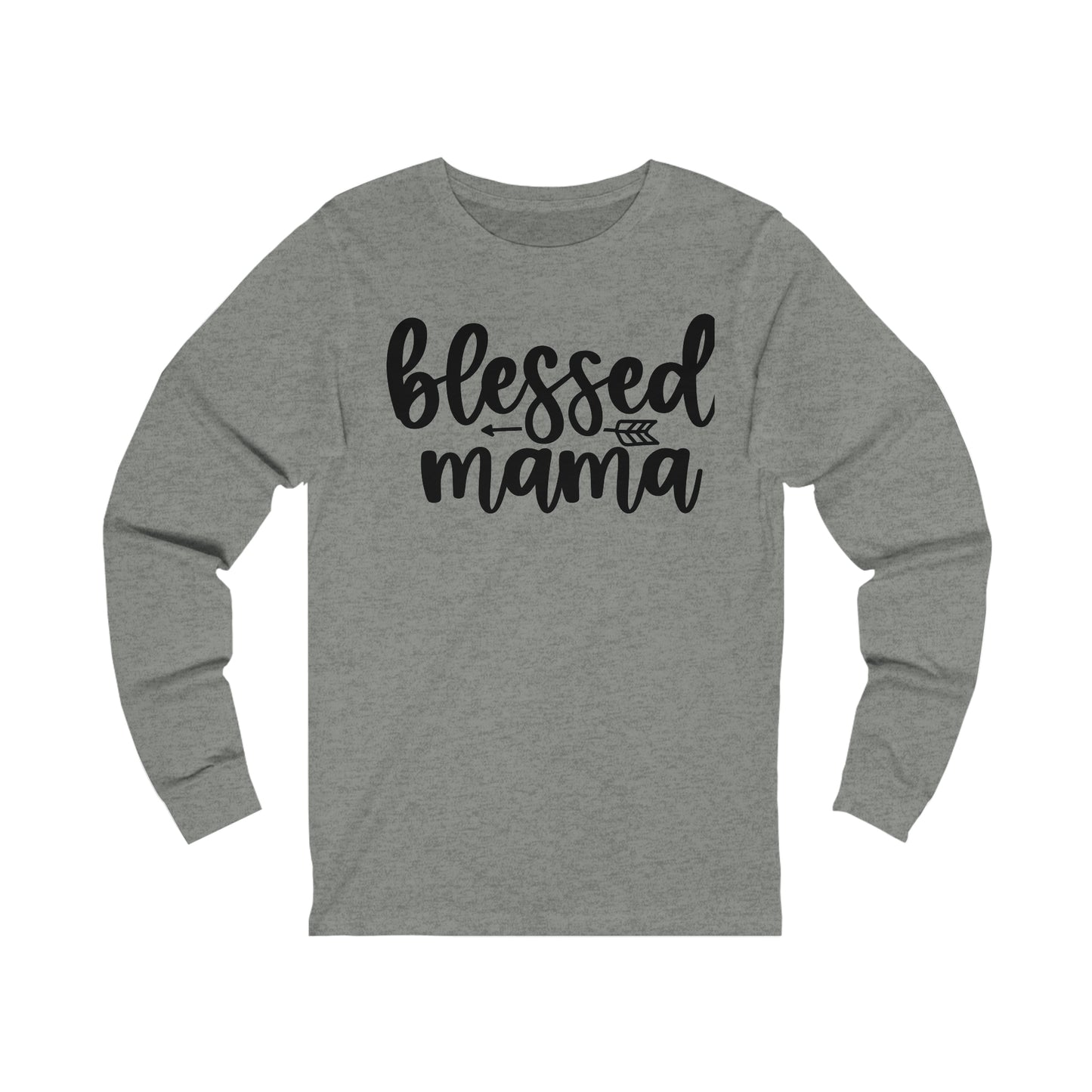 Blessed Mama print long sleeve Tshirt