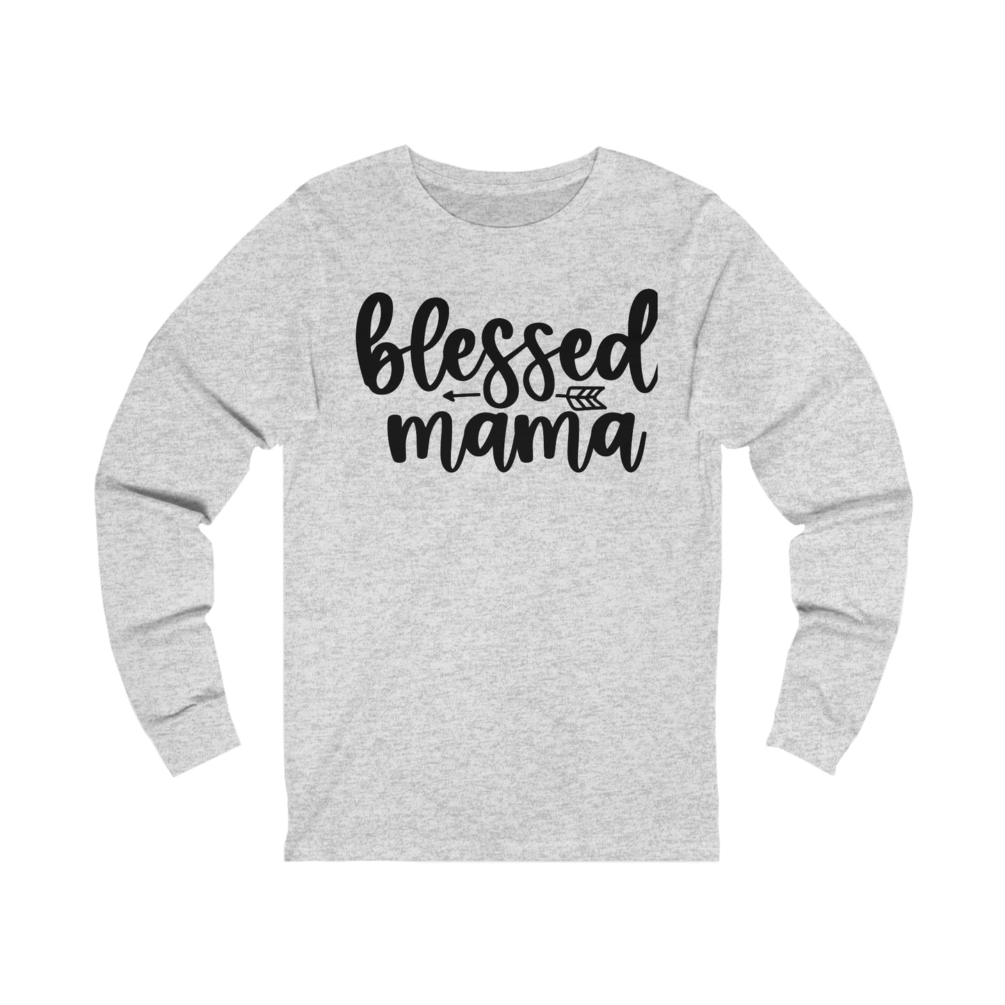 Blessed Mama print long sleeve Tshirt
