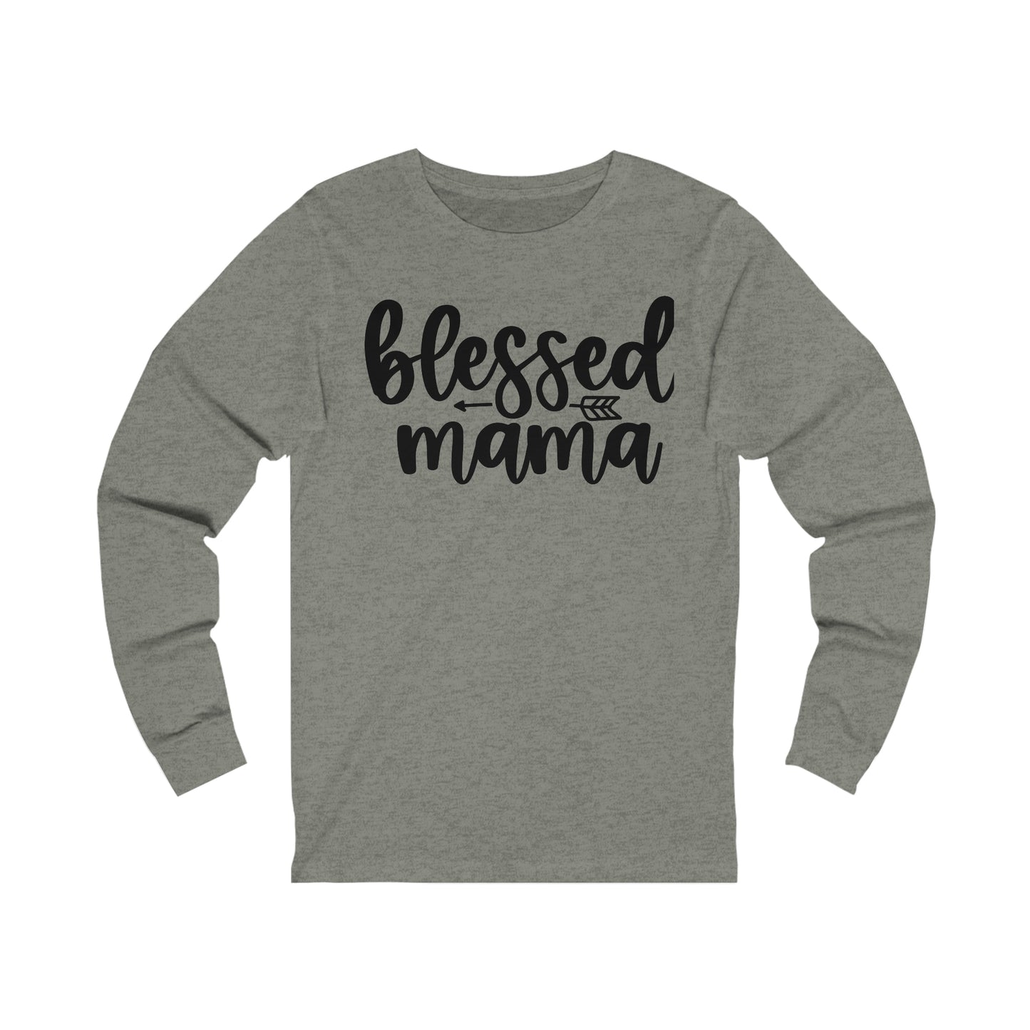 Blessed Mama print long sleeve Tshirt