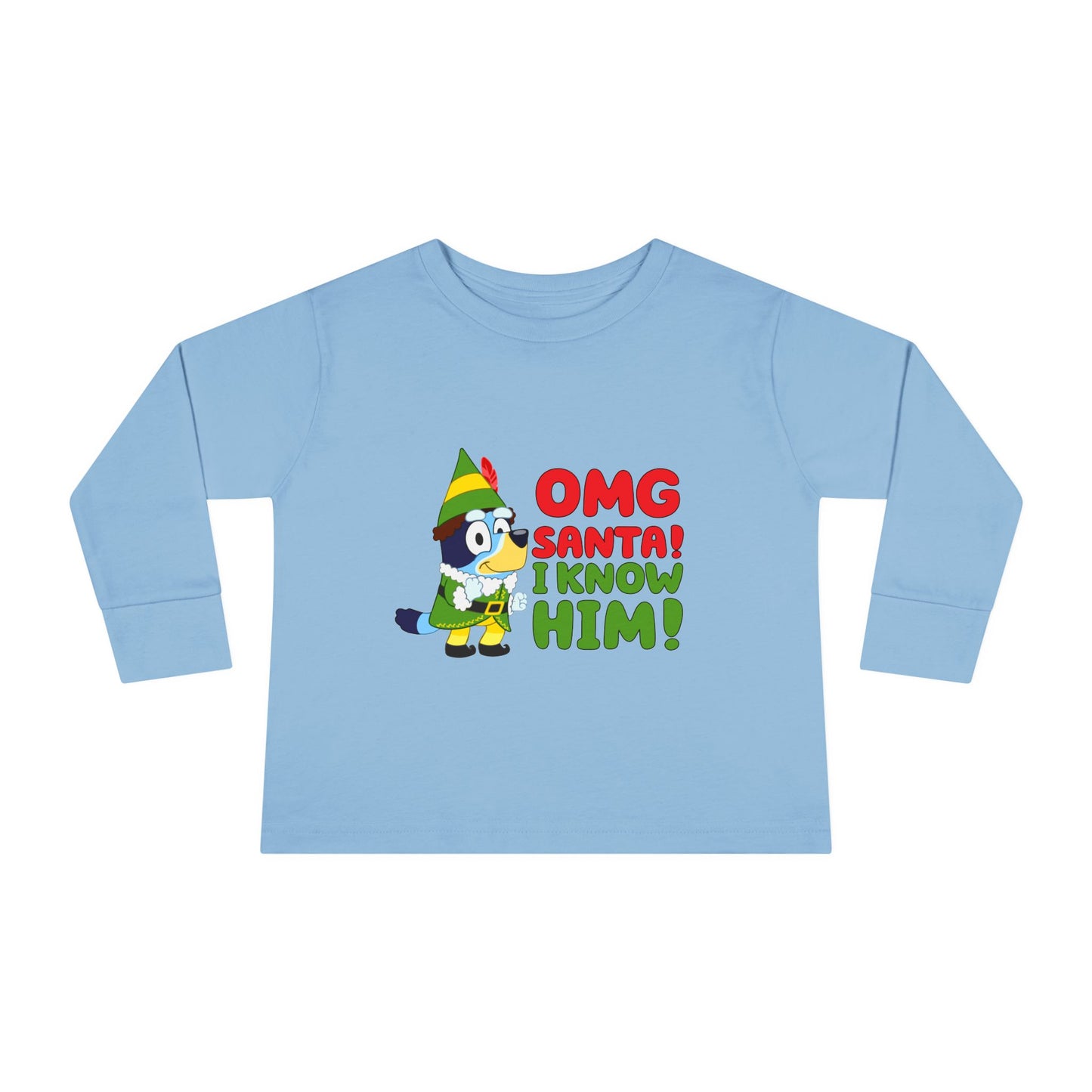 OMG Santa I know him Toddler Long Sleeve Tee