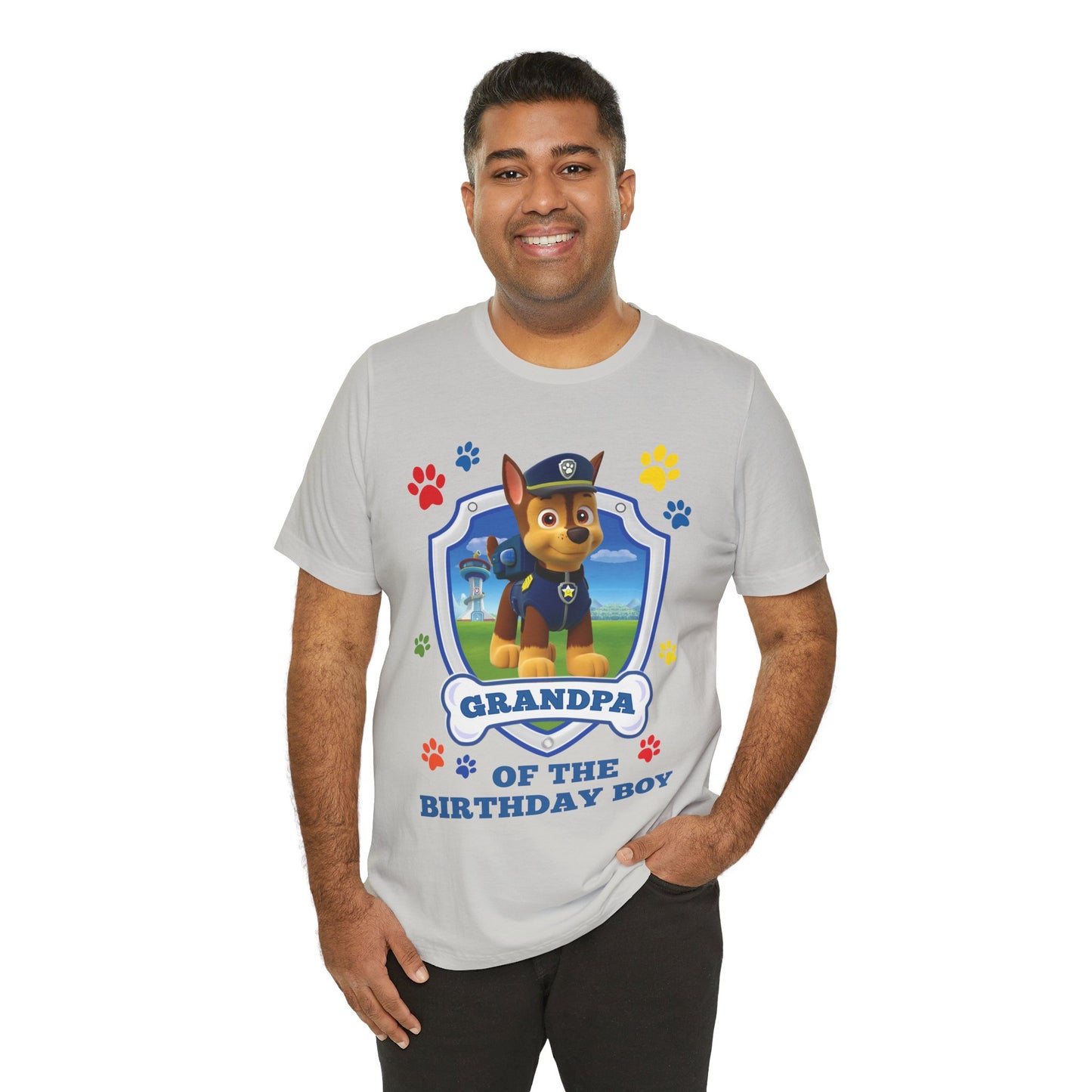 Grandpa of the Birthday Boy Jersey Short Sleeve Tee
