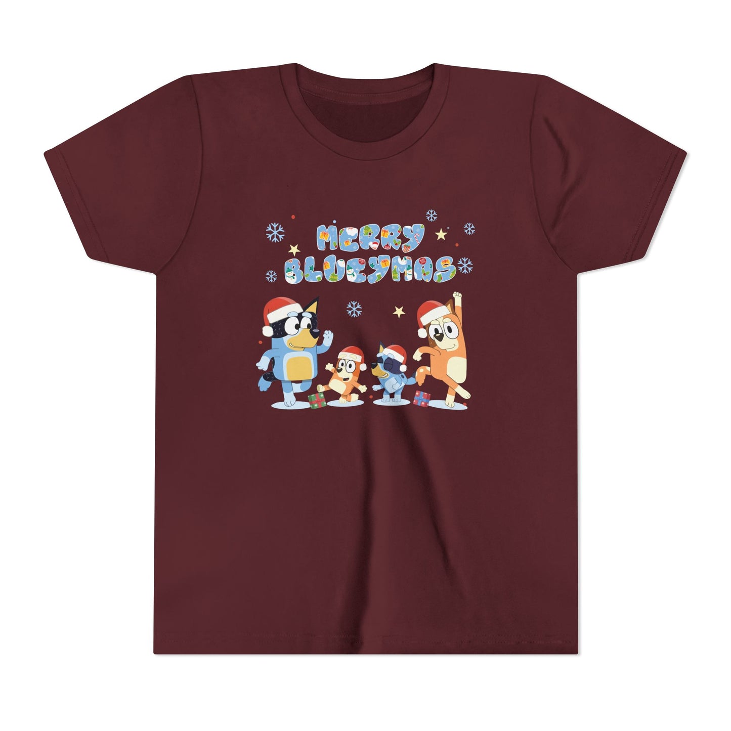 Merry Blue-y-mas Youth Short Sleeve Tee