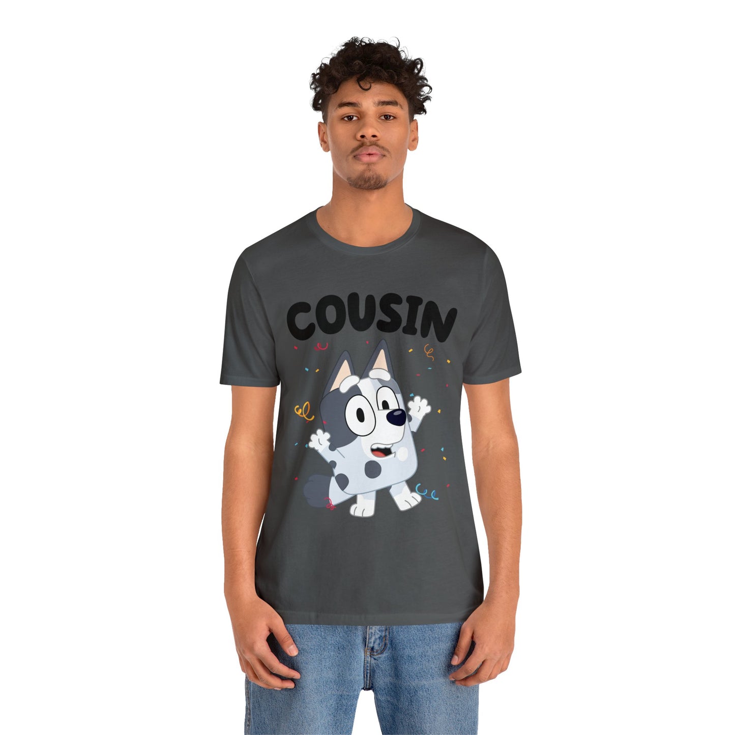 Cousin Muffin Bluey Birthday short sleeve Tshirt