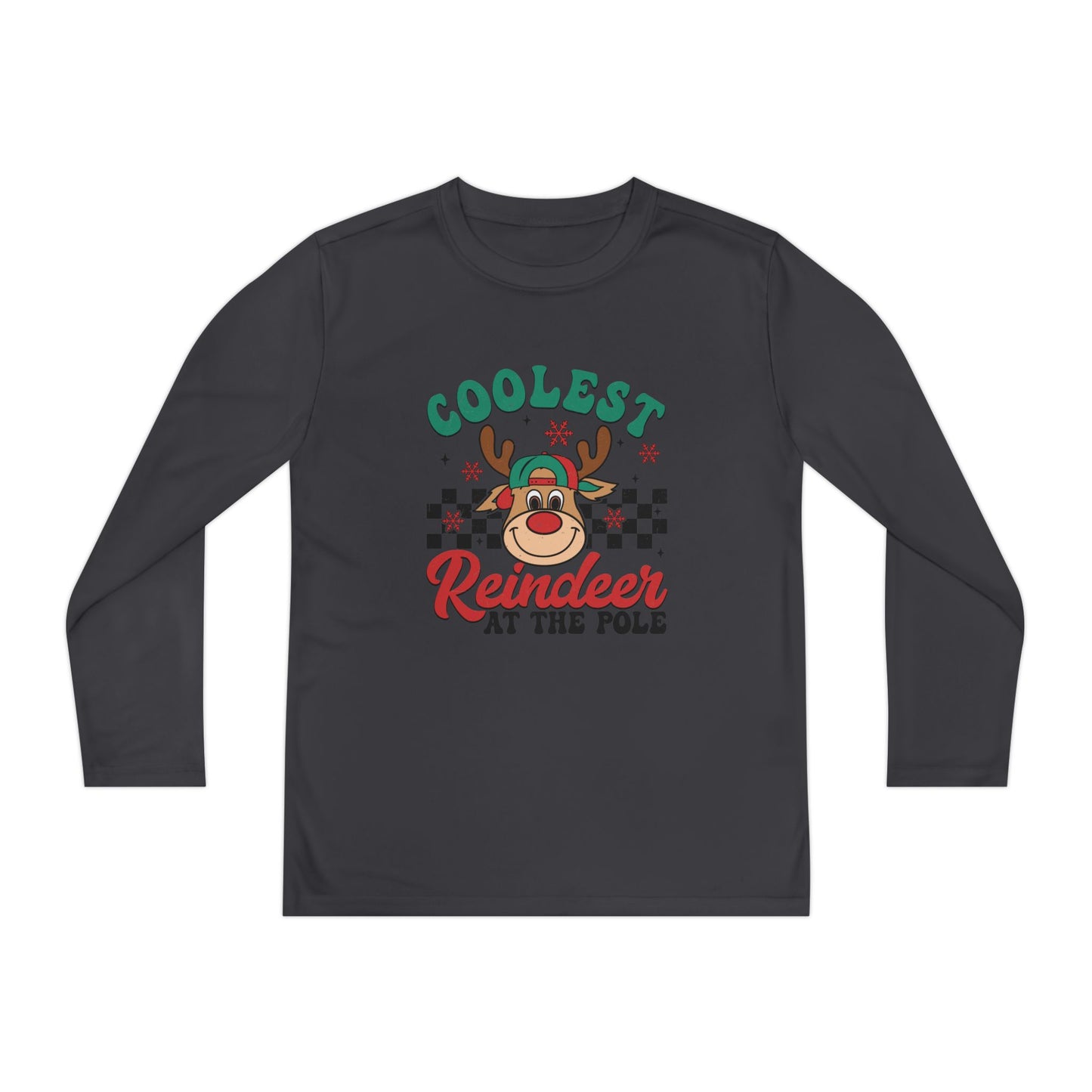 Coolest Reindeer at the Pole Youth Long Sleeve Competitor Tee