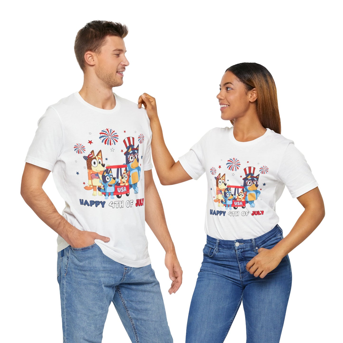 Happy 4th of July Jersey Short Sleeve Tee