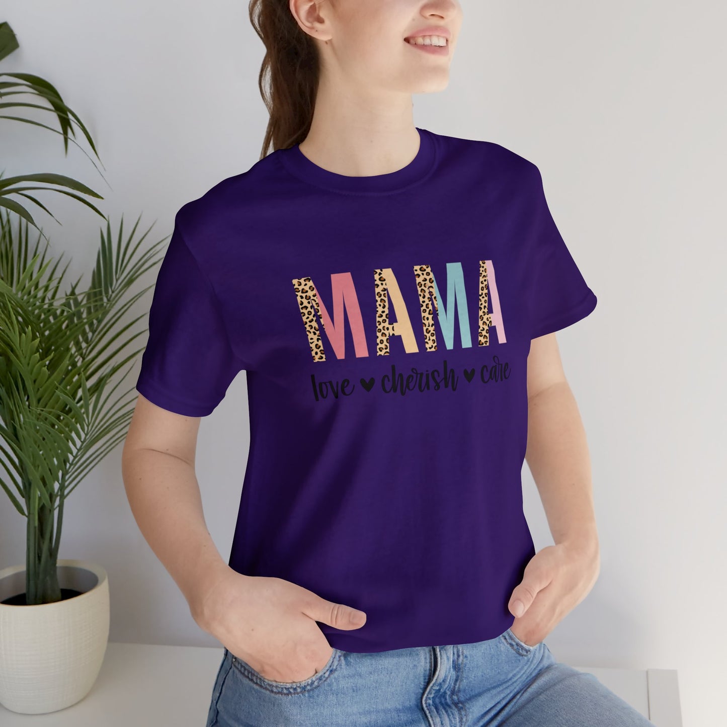MAMA Leopard print short sleeve tshirt
