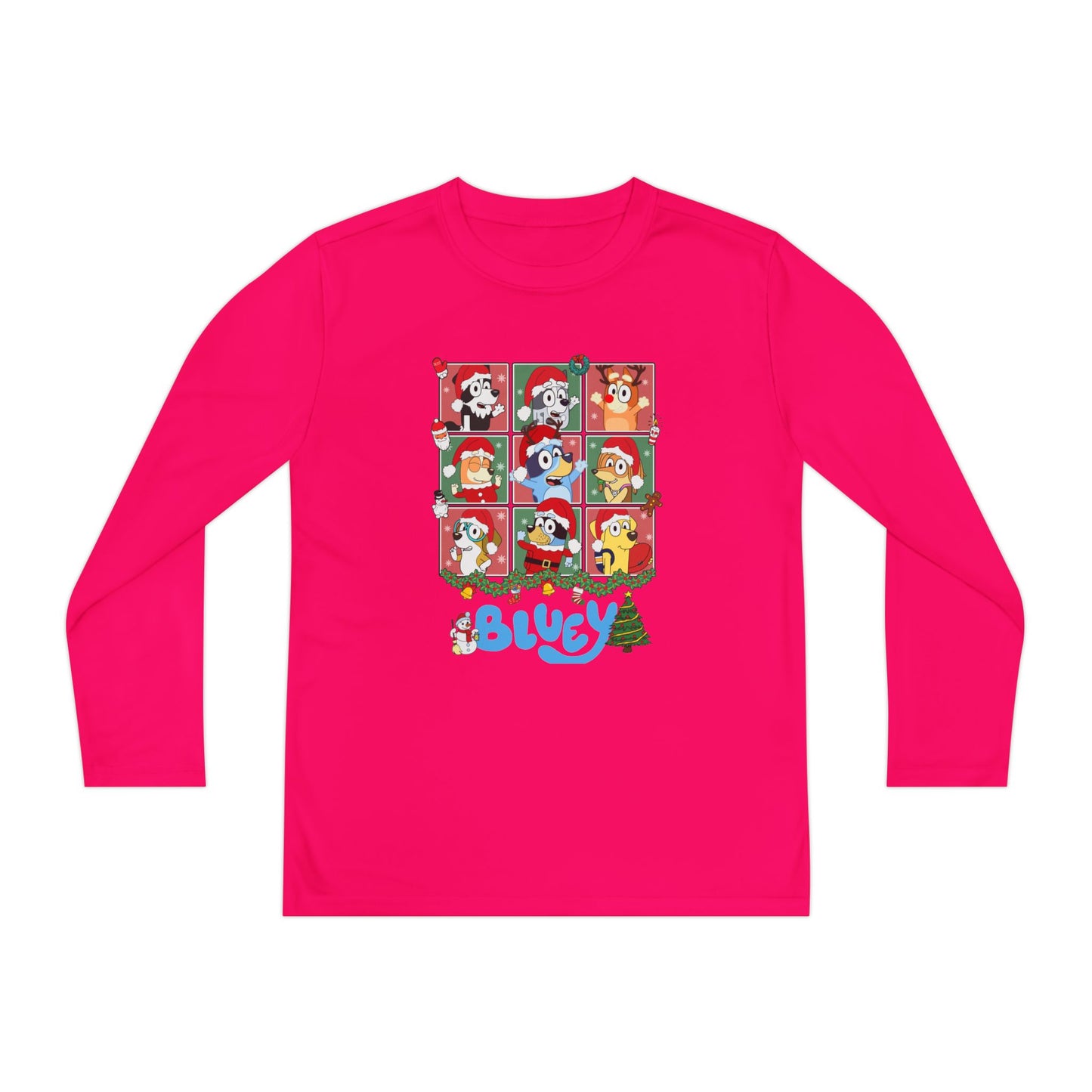 Christmas Polaroids Youth Long Sleeve Competitor Tee