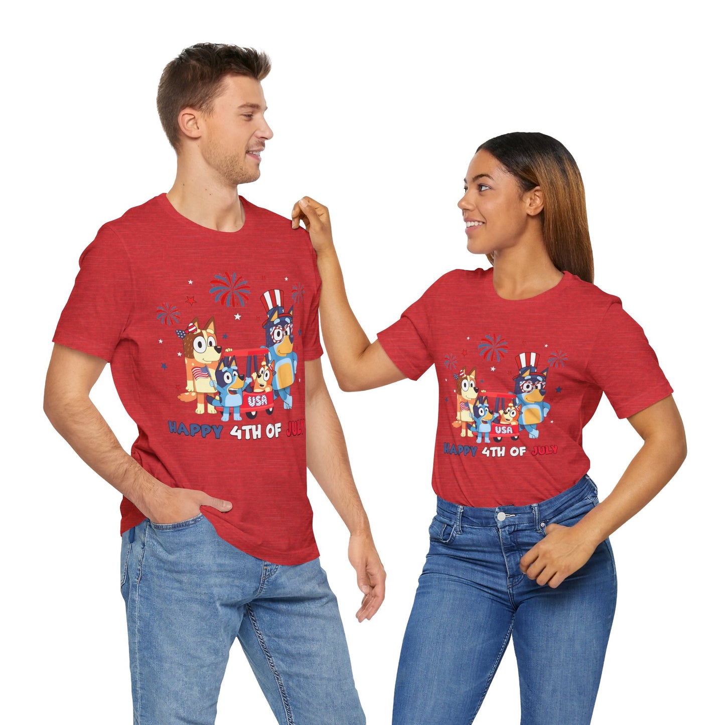 Happy 4th of July Jersey Short Sleeve Tee