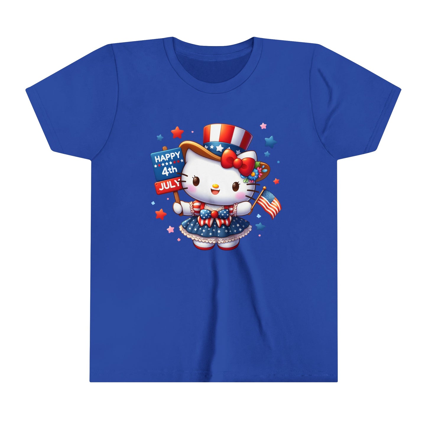 Happy 4th of July Hello Kitty Youth Short Sleeve Tee