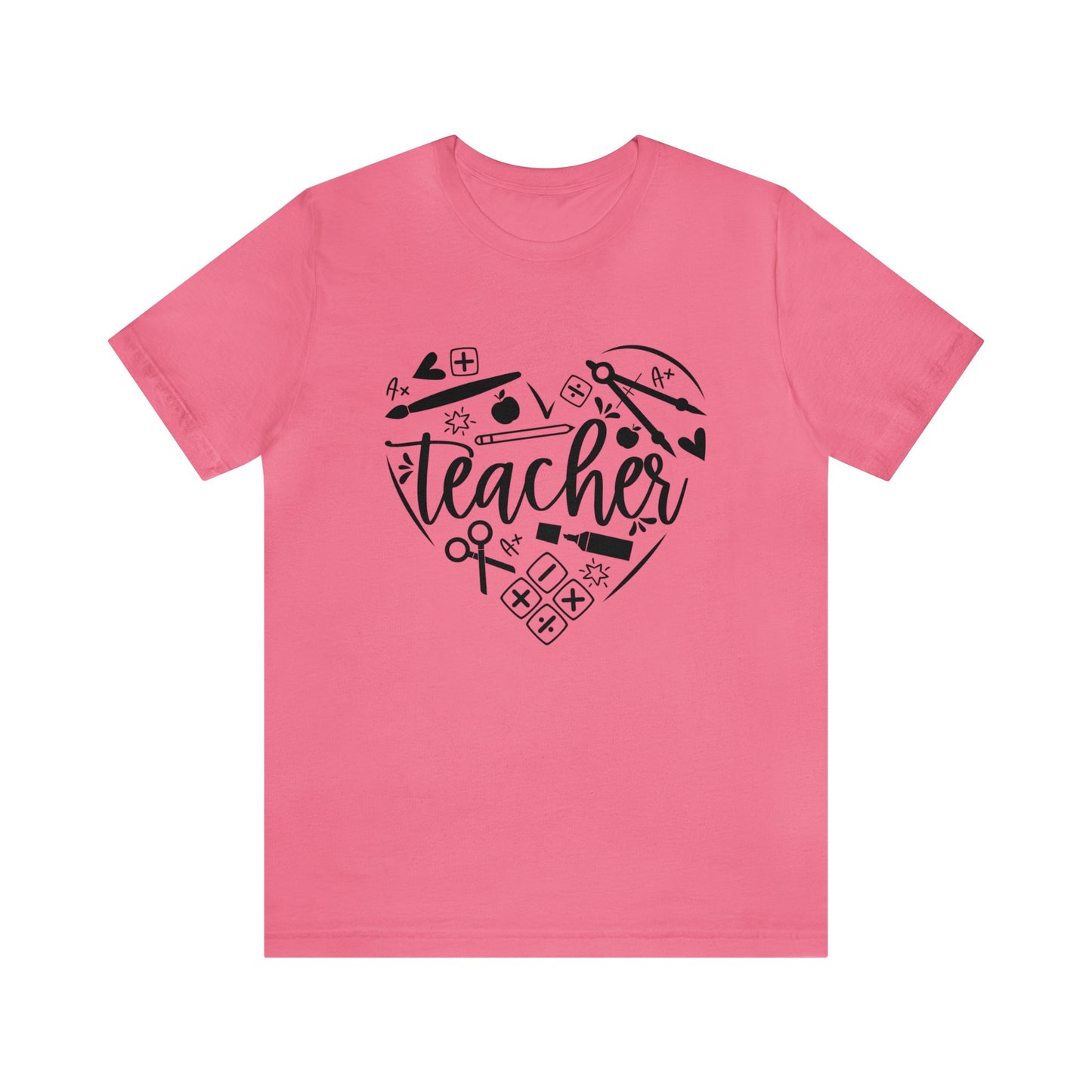 Teacher heart Short sleeve Tshirt