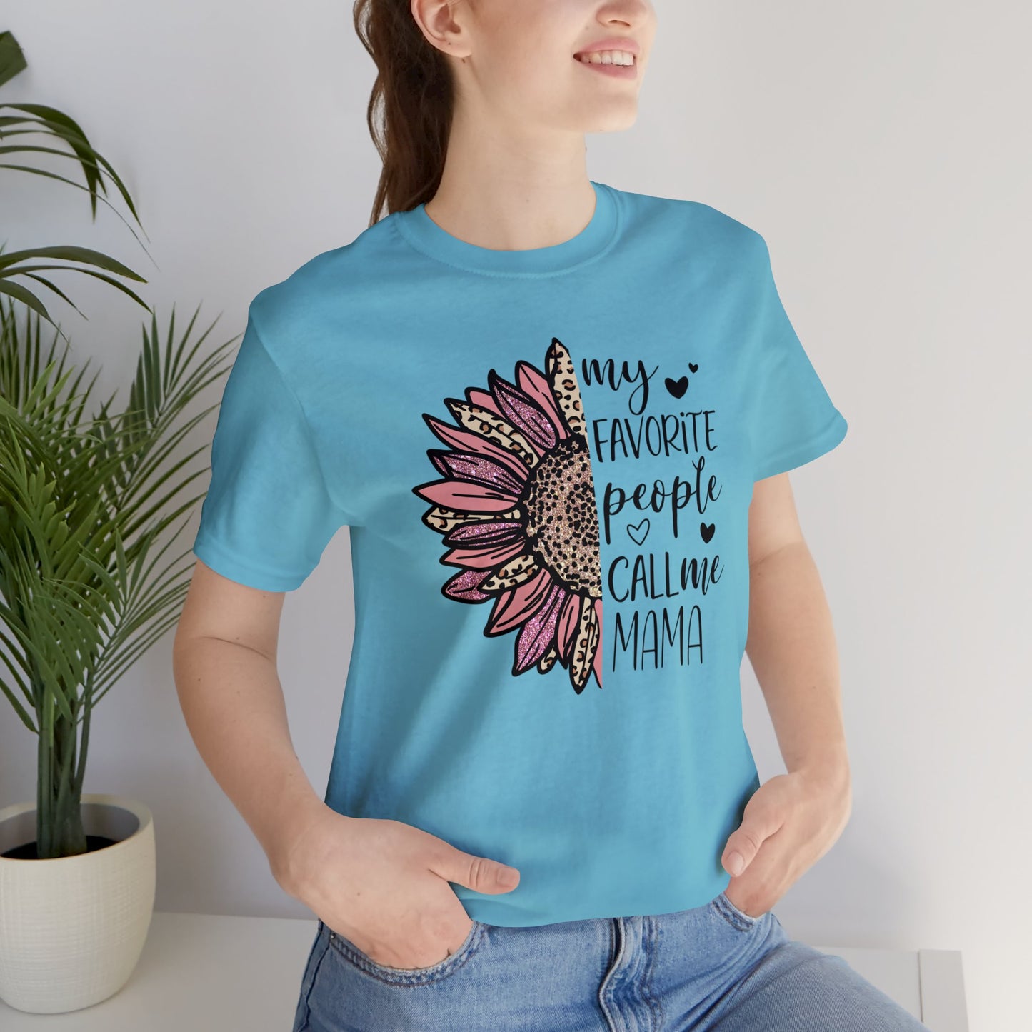 My Favorite People Call Me Mama Sunflower short sleeve tshirt