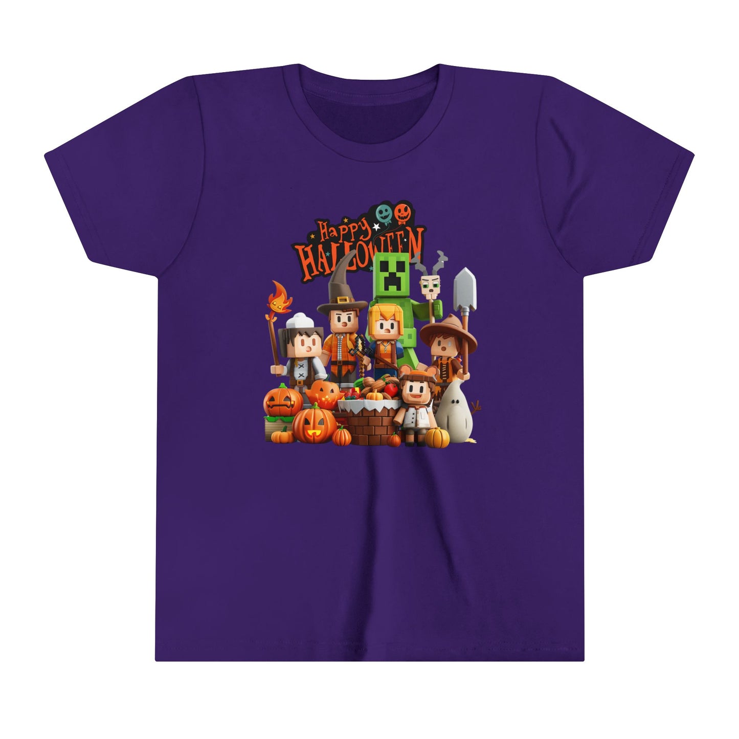 Minecraft Happy Hallowen Youth Short Sleeve Tee