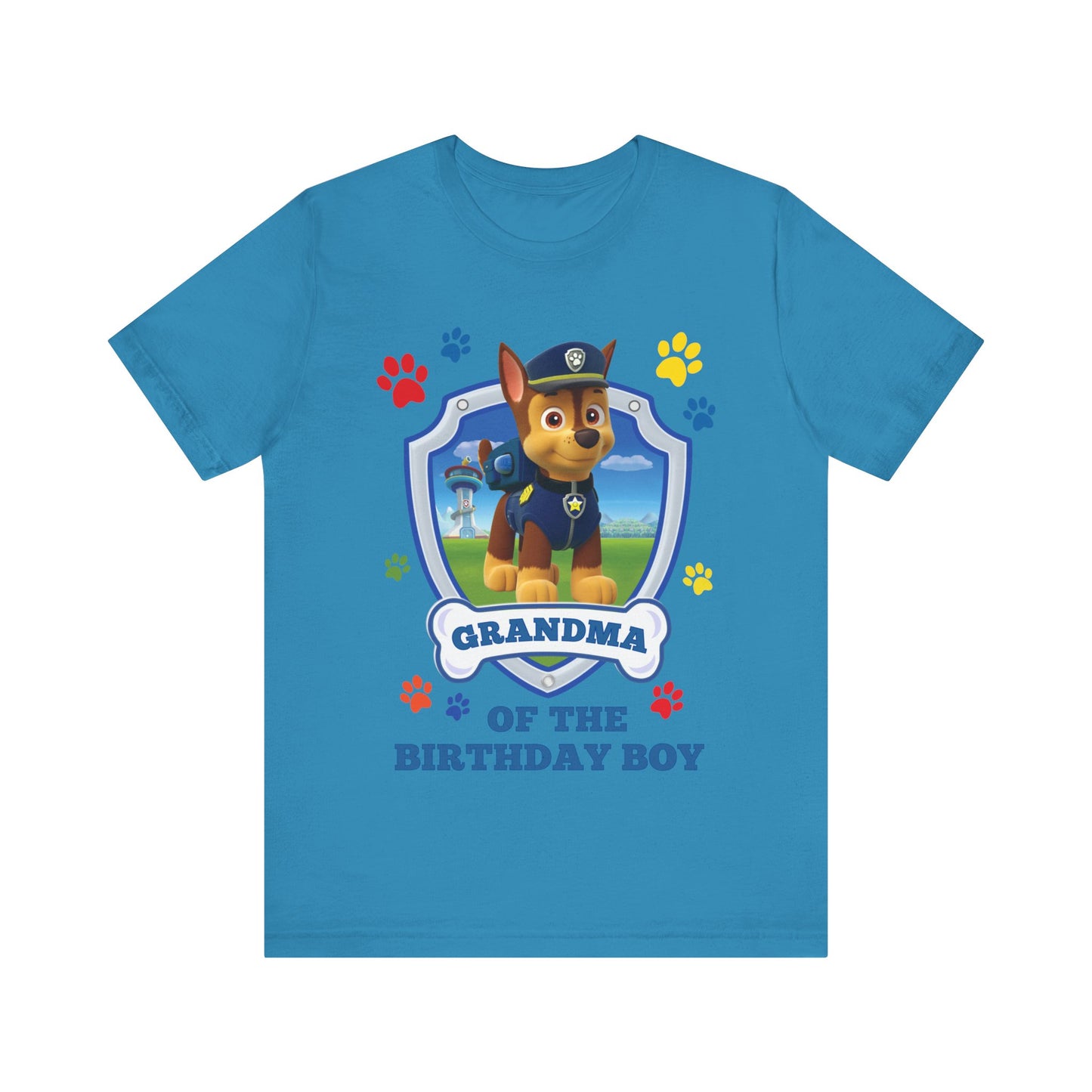 Grandma of the Birthday Boy Jersey Short Sleeve Tee