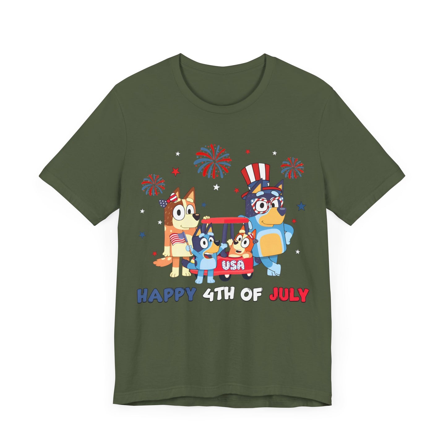 Happy 4th of July Jersey Short Sleeve Tee